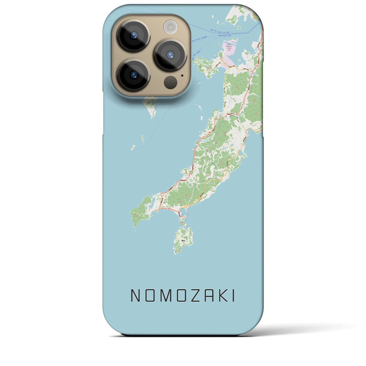 【野母崎(長崎県)】地図柄iPhoneケース(バックカバータイプ)