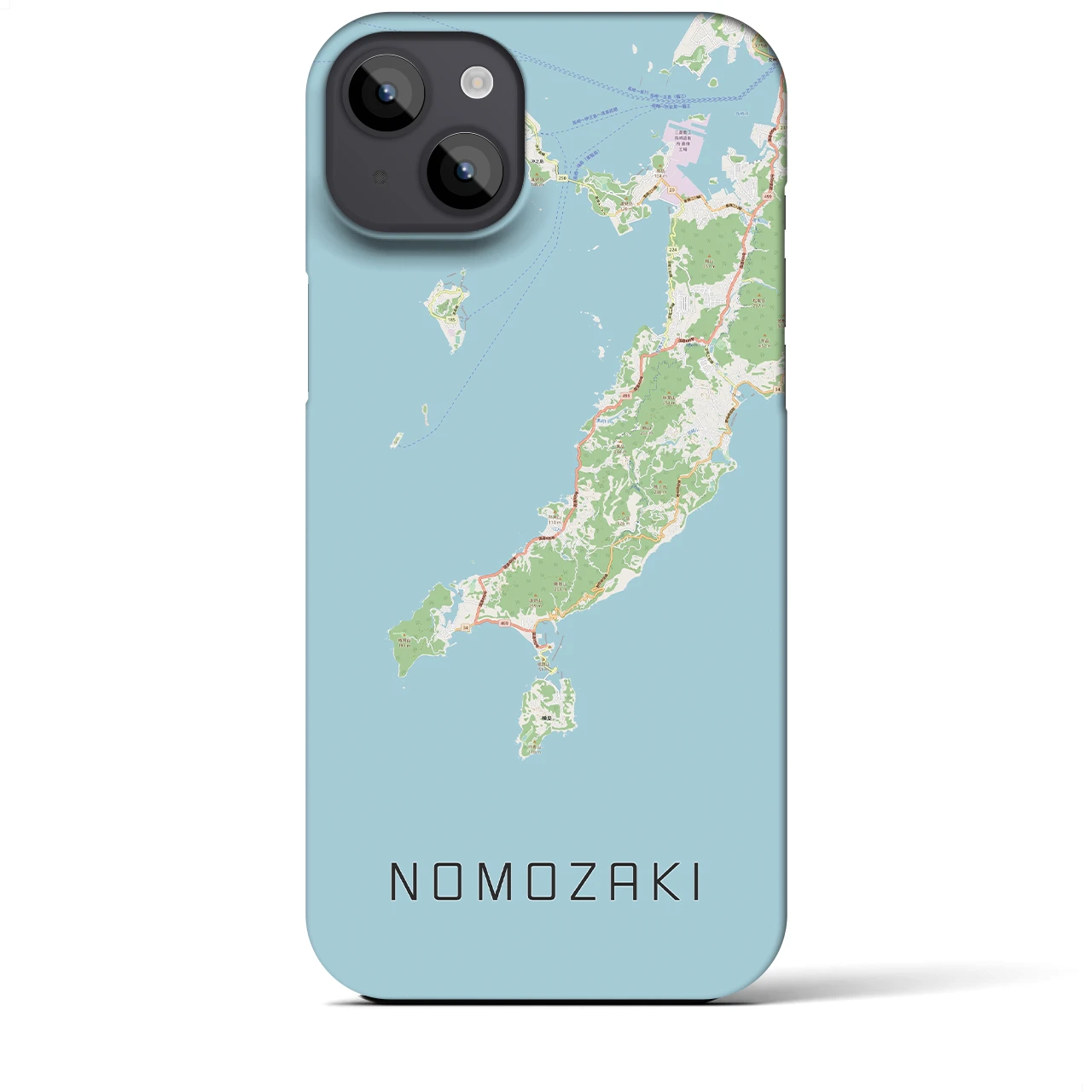 【野母崎(長崎県)】地図柄iPhoneケース(バックカバータイプ)