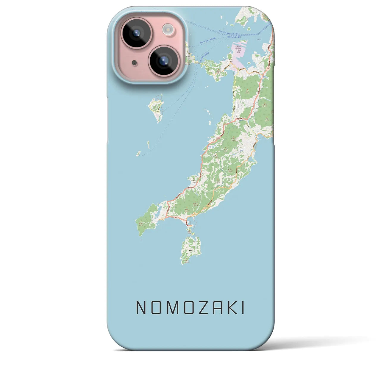 【野母崎(長崎県)】地図柄iPhoneケース(バックカバータイプ)