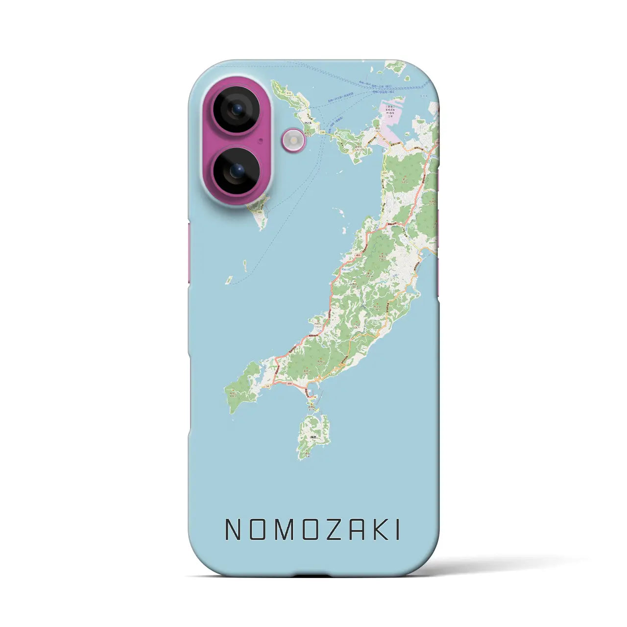 【野母崎(長崎県)】地図柄iPhoneケース(バックカバータイプ)