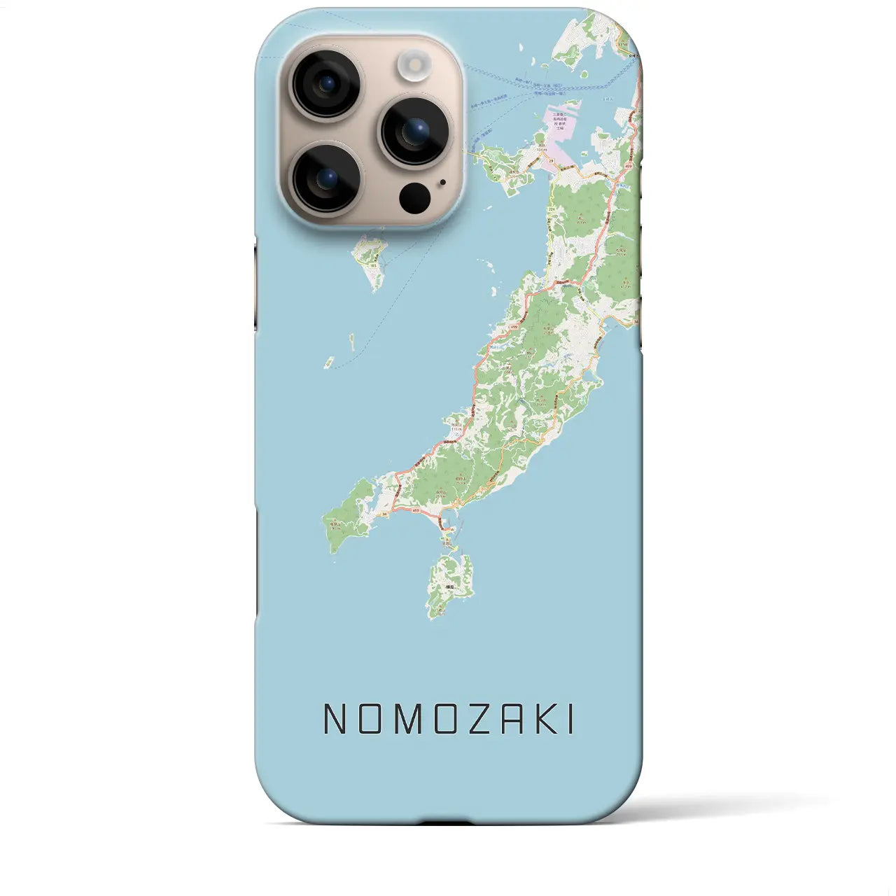 【野母崎(長崎県)】地図柄iPhoneケース(バックカバータイプ)