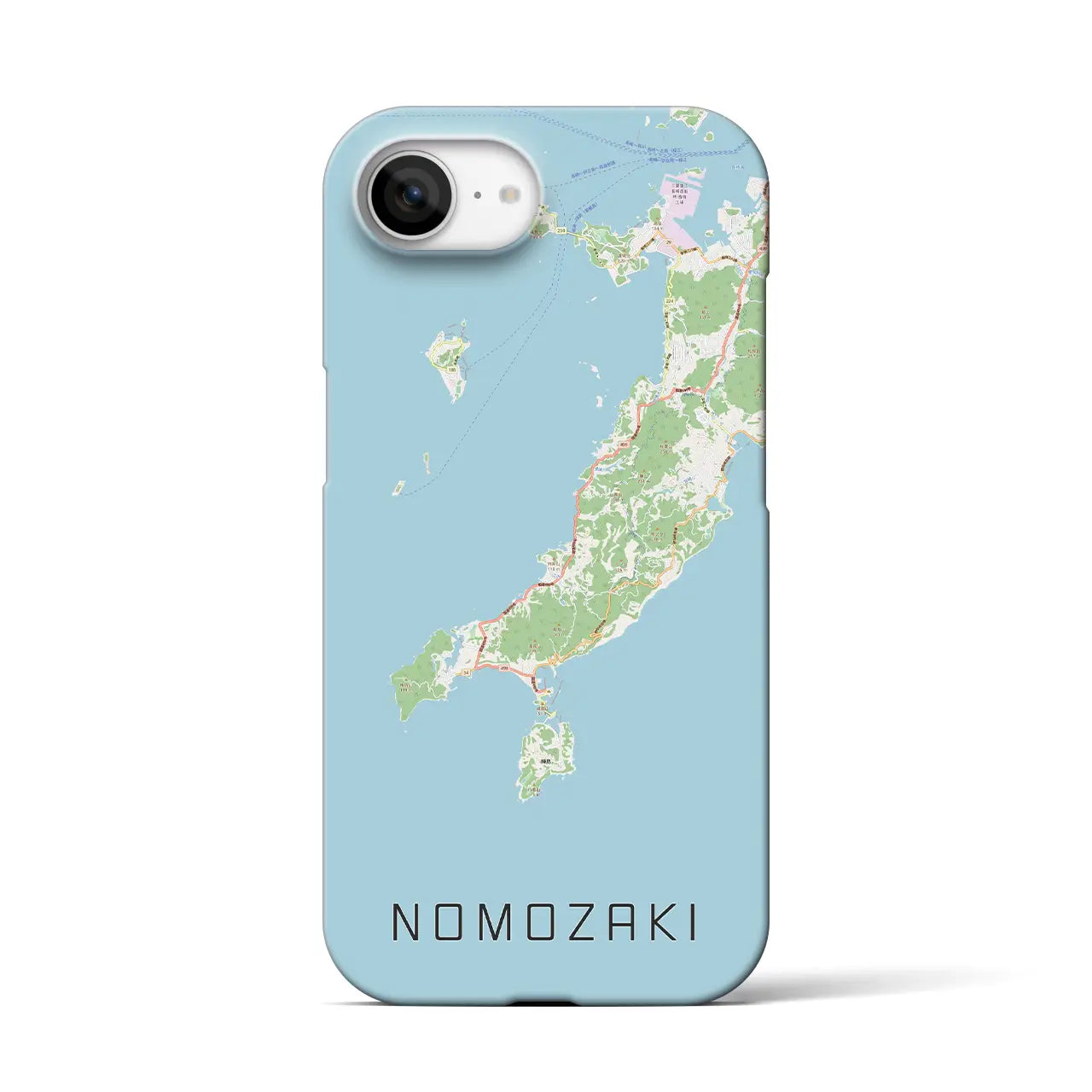 【野母崎(長崎県)】地図柄iPhoneケース(バックカバータイプ)