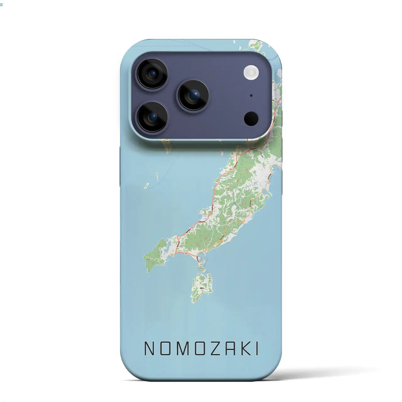 【野母崎(長崎県)】地図柄iPhoneケース(バックカバータイプ)