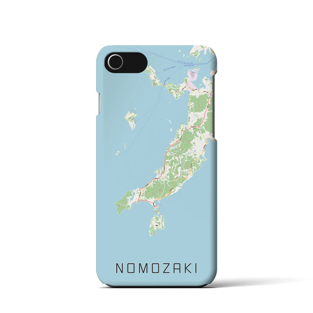 【野母崎(長崎県)】地図柄iPhoneケース(バックカバータイプ)