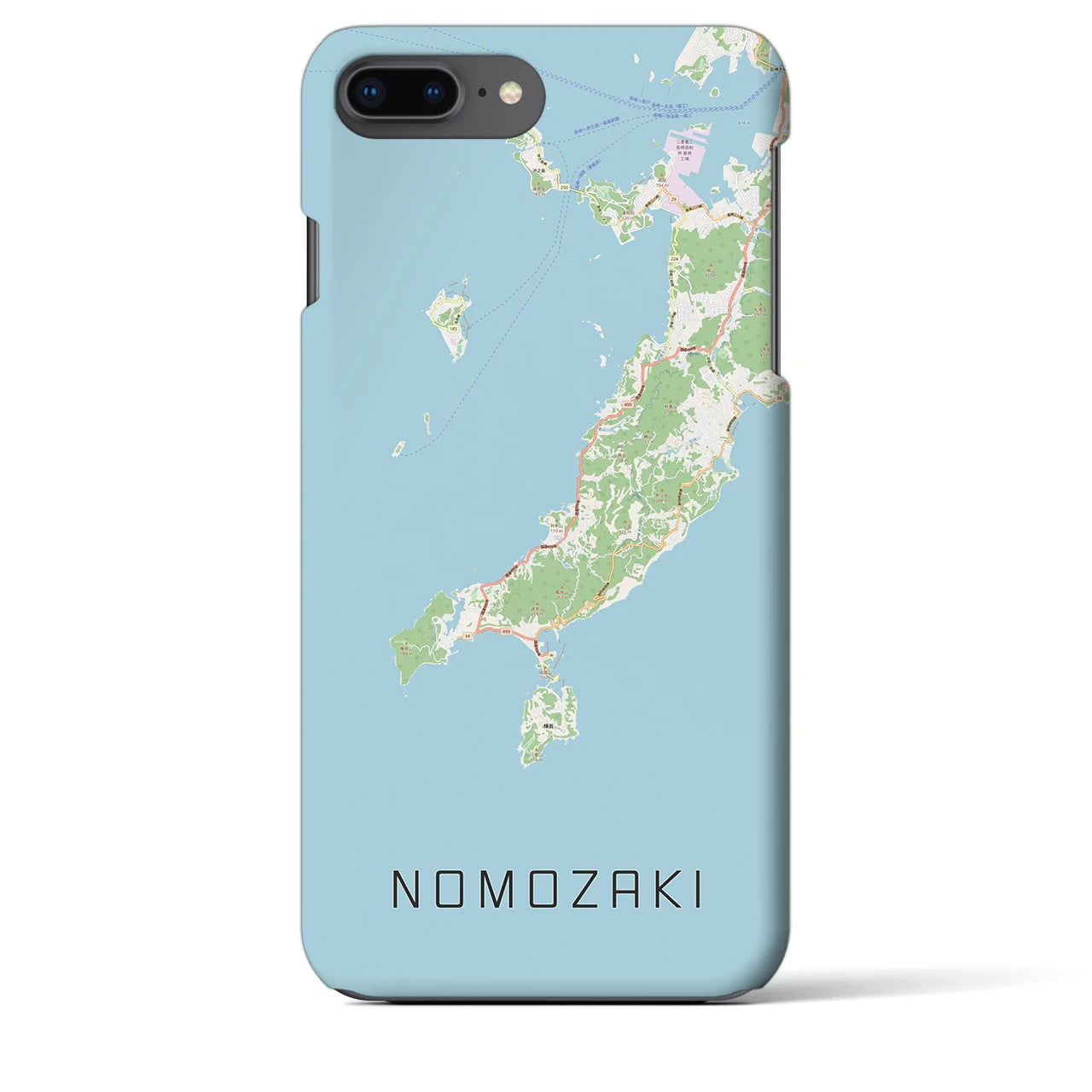 【野母崎(長崎県)】地図柄iPhoneケース(バックカバータイプ)