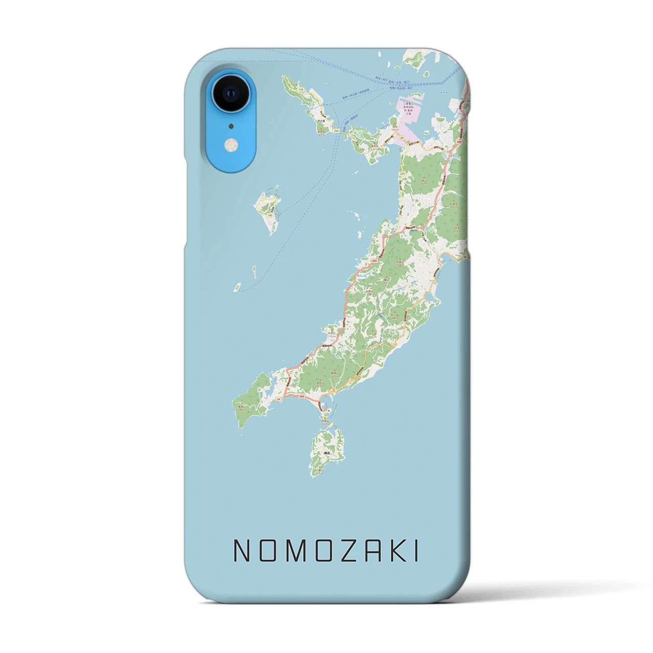 【野母崎(長崎県)】地図柄iPhoneケース(バックカバータイプ)