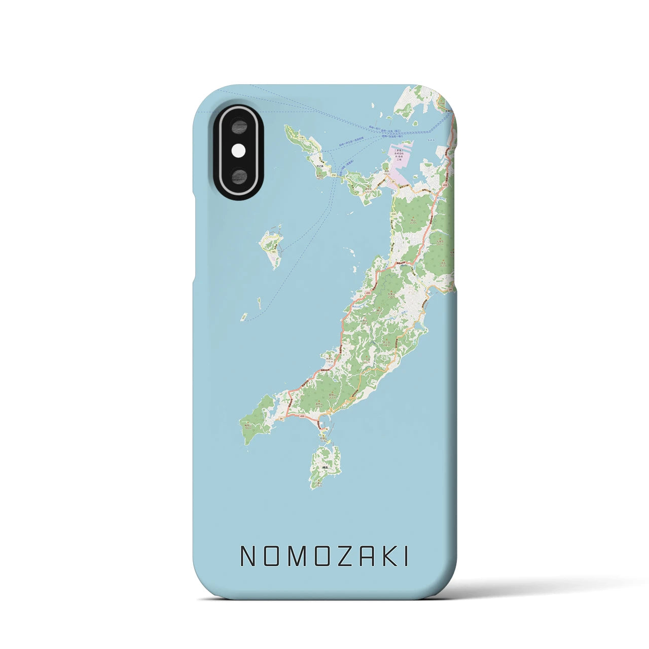 【野母崎(長崎県)】地図柄iPhoneケース(バックカバータイプ)