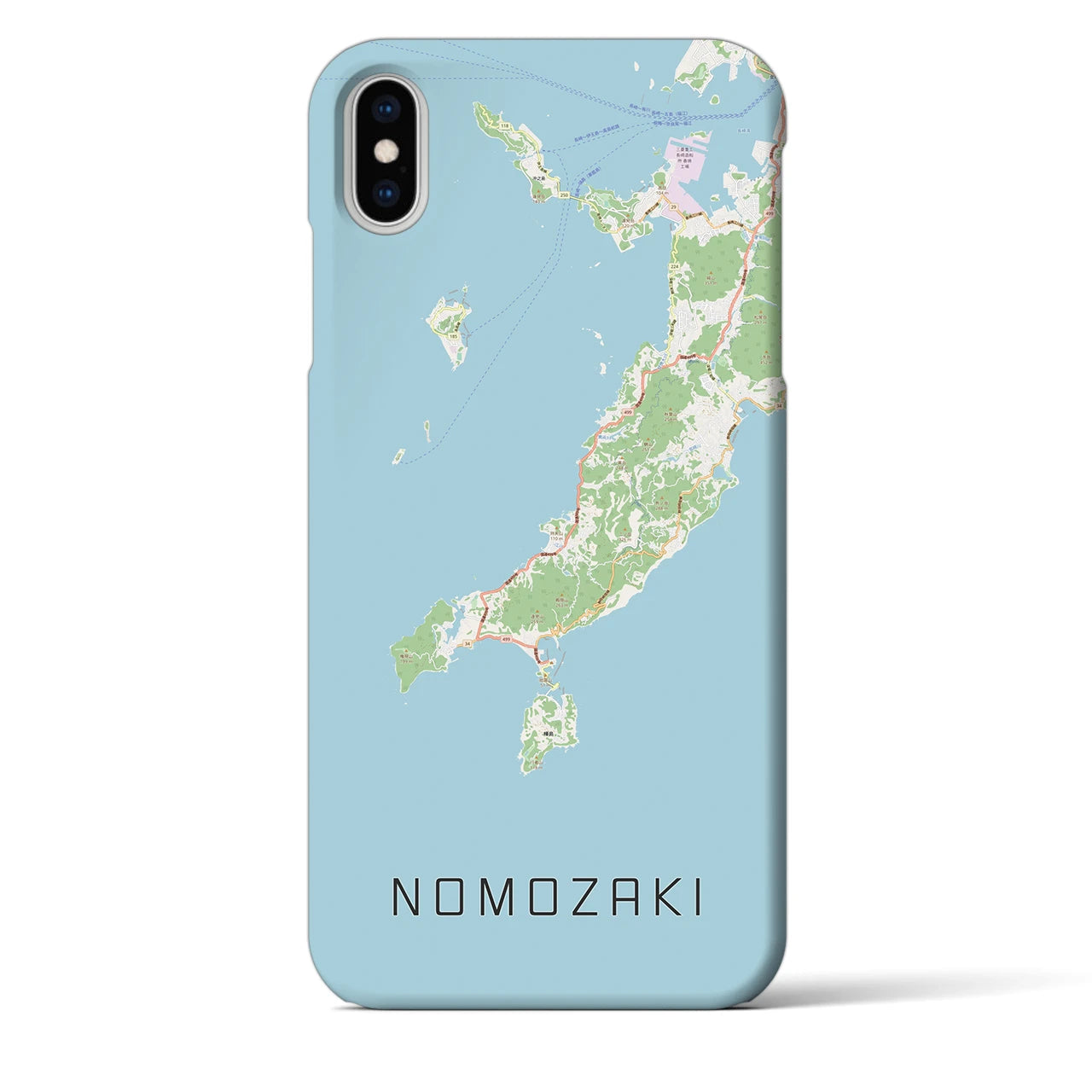 【野母崎(長崎県)】地図柄iPhoneケース(バックカバータイプ)