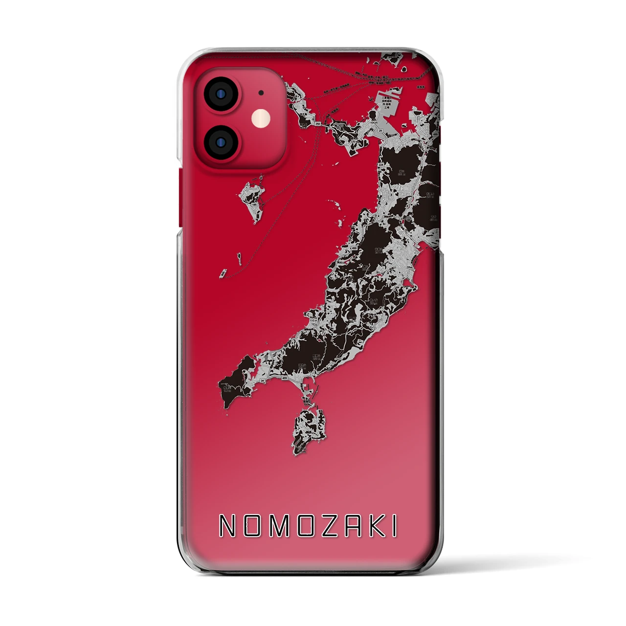 【野母崎(長崎県)】地図柄iPhoneケース(クリアタイプ)