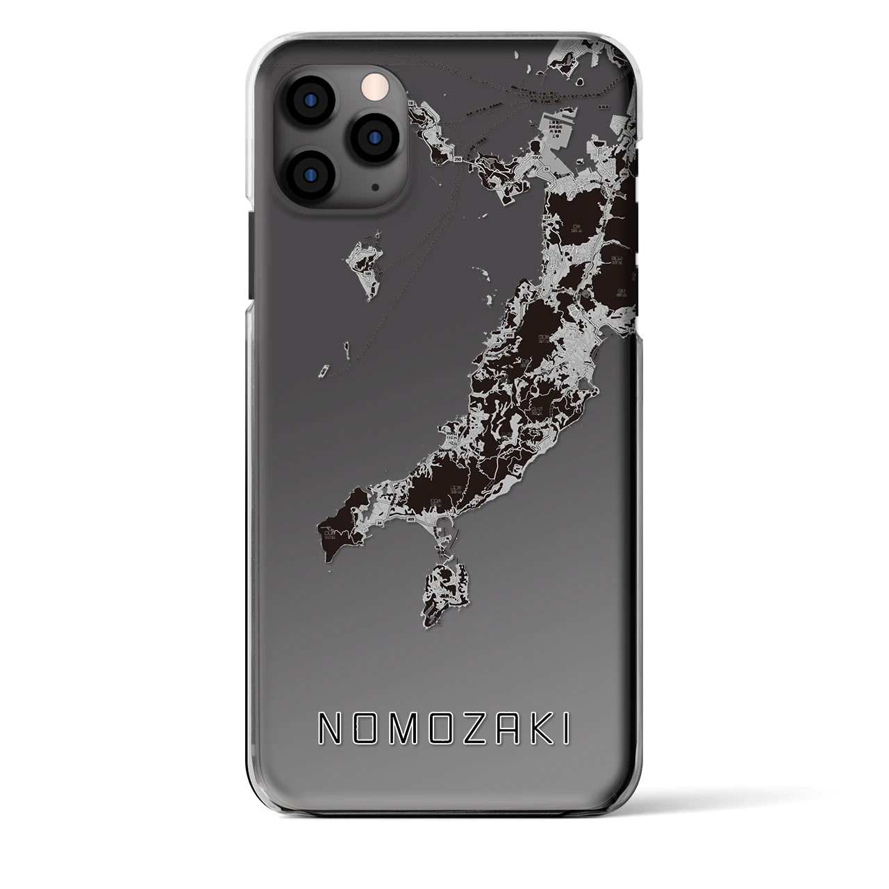 【野母崎(長崎県)】地図柄iPhoneケース(クリアタイプ)