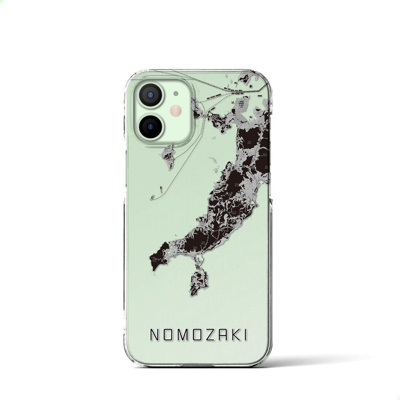 【野母崎(長崎県)】地図柄iPhoneケース(クリアタイプ)