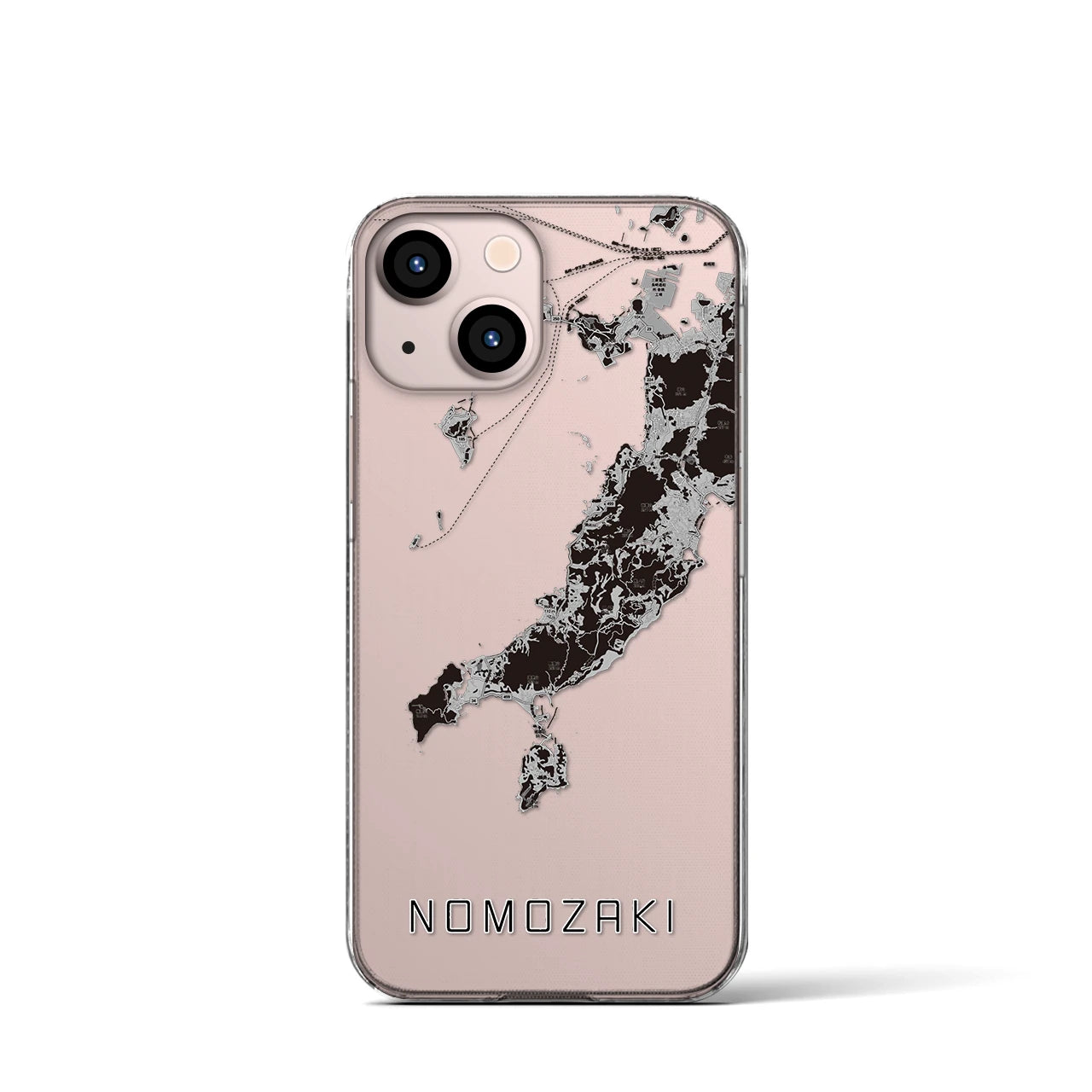 【野母崎(長崎県)】地図柄iPhoneケース(クリアタイプ)