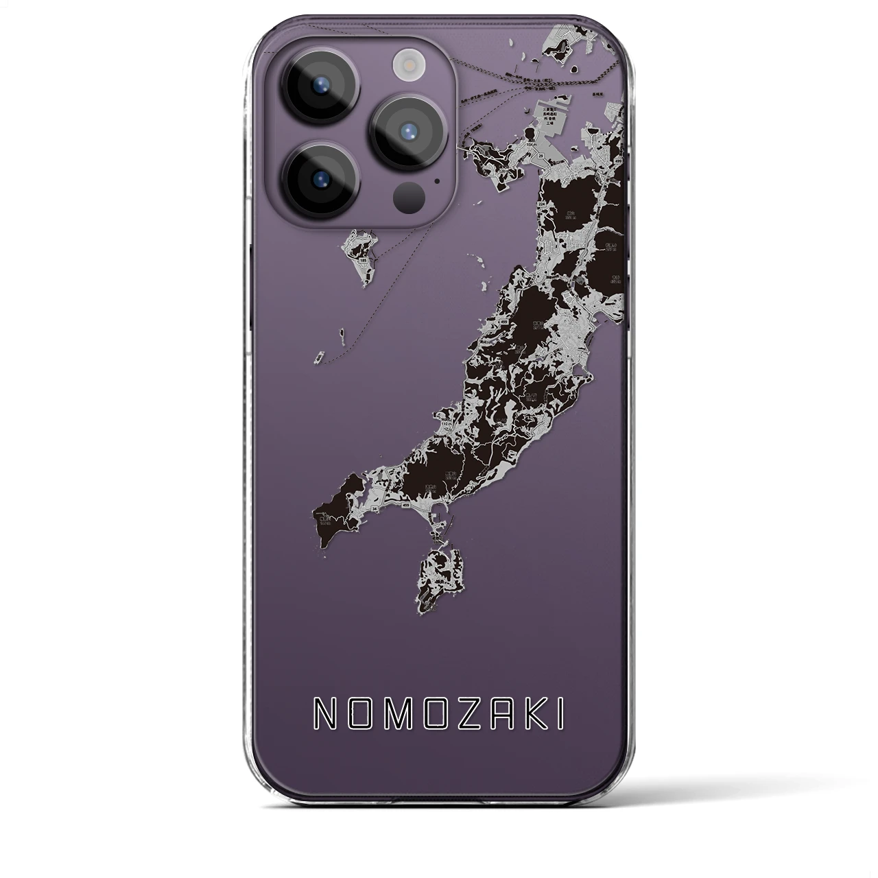 【野母崎(長崎県)】地図柄iPhoneケース(クリアタイプ)