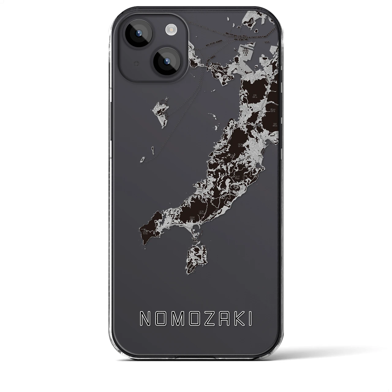 【野母崎(長崎県)】地図柄iPhoneケース(クリアタイプ)