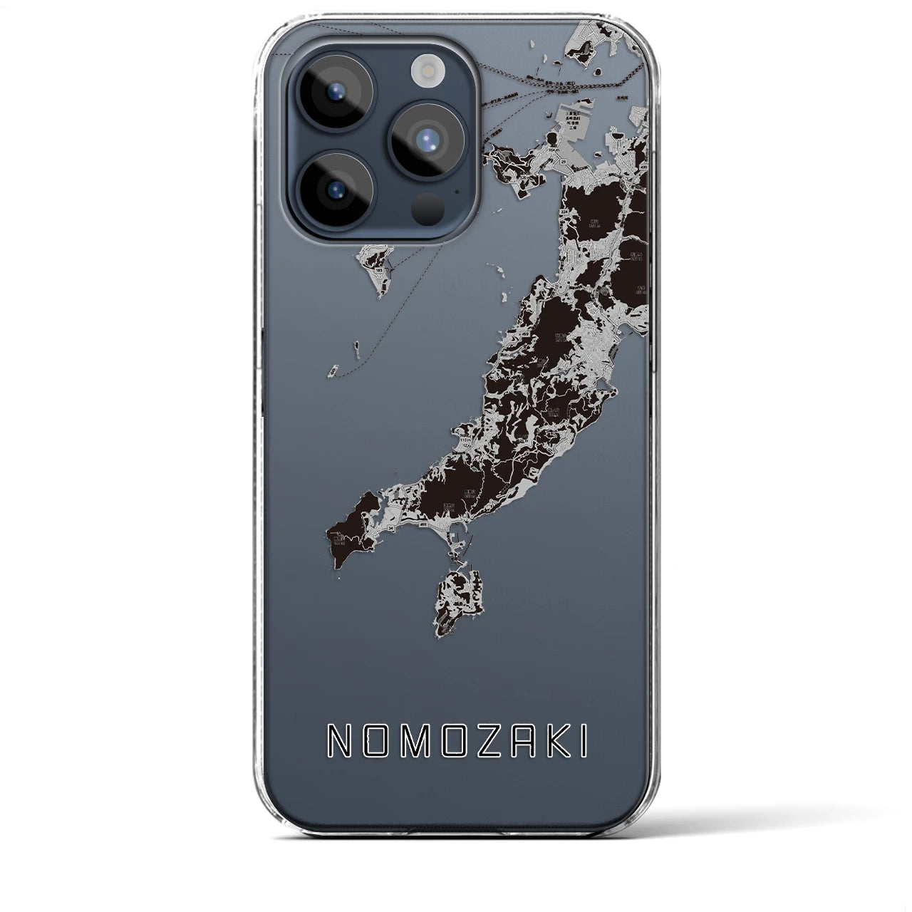 【野母崎(長崎県)】地図柄iPhoneケース(クリアタイプ)