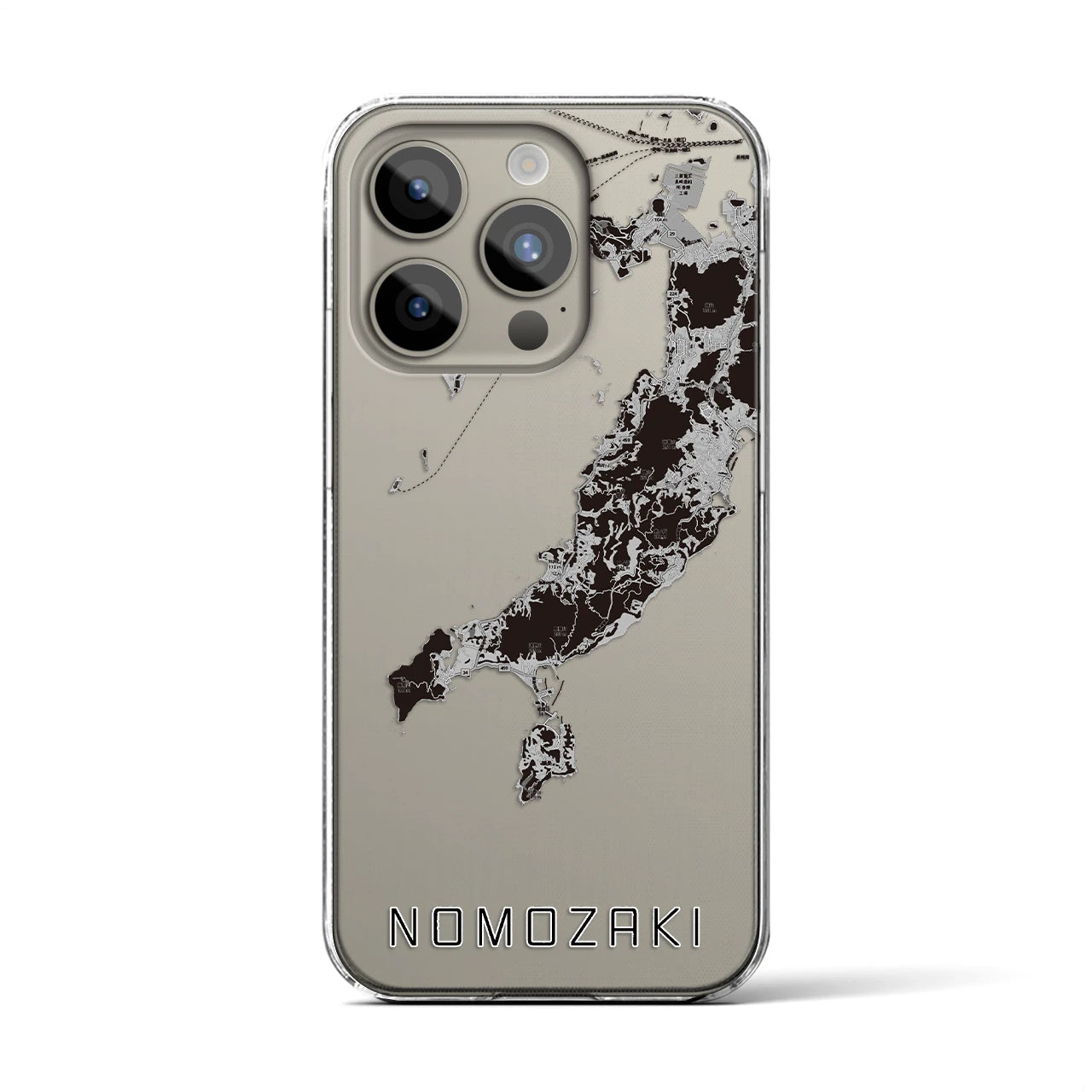 【野母崎(長崎県)】地図柄iPhoneケース(クリアタイプ)