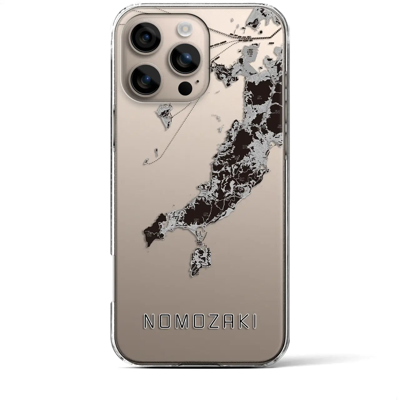 【野母崎(長崎県)】地図柄iPhoneケース(クリアタイプ)