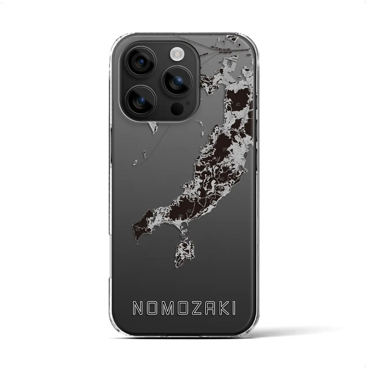 【野母崎(長崎県)】地図柄iPhoneケース(クリアタイプ)