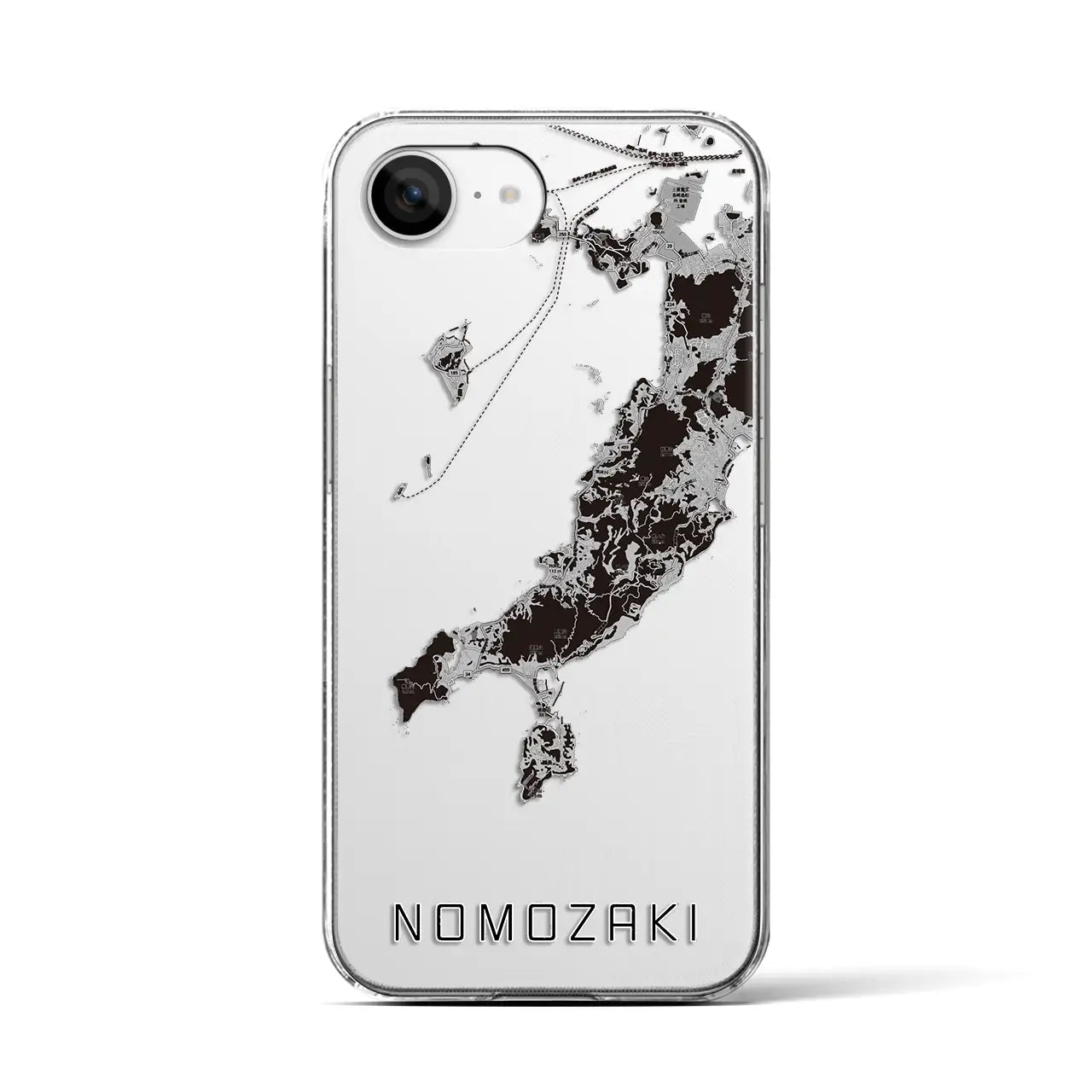 【野母崎(長崎県)】地図柄iPhoneケース(クリアタイプ)