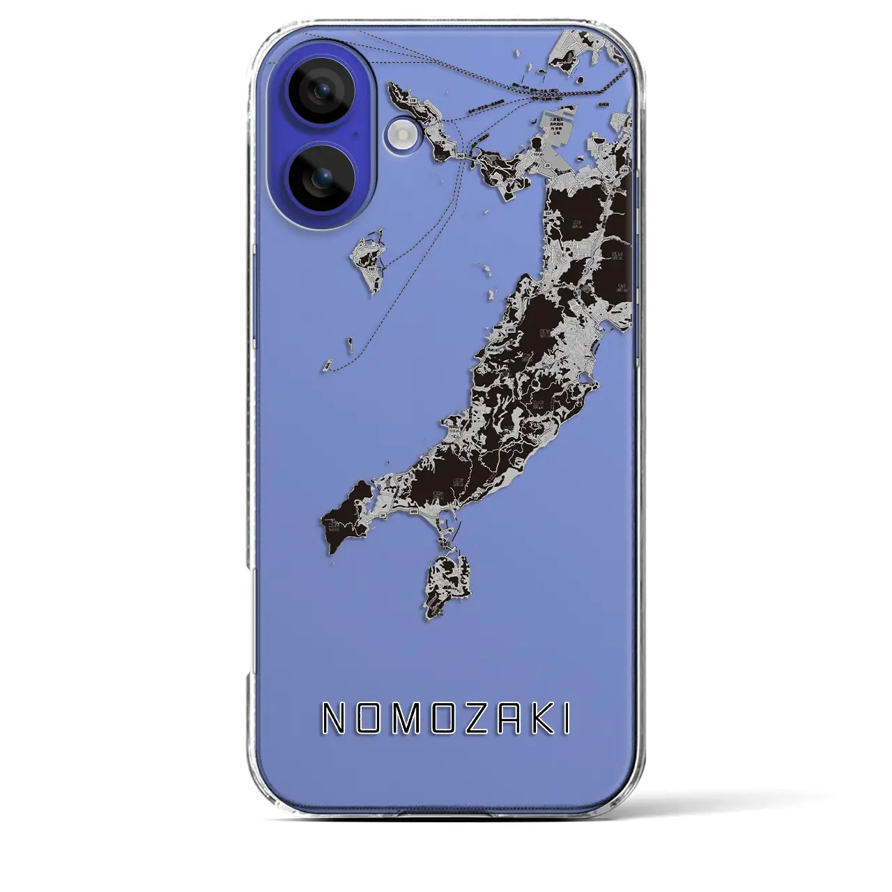 【野母崎(長崎県)】地図柄iPhoneケース(クリアタイプ)