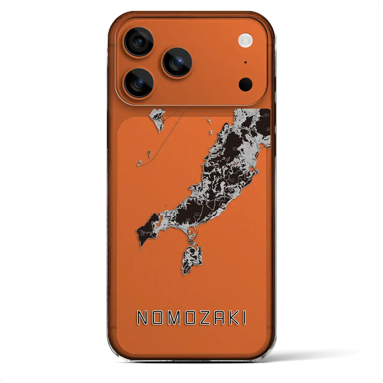 【野母崎(長崎県)】地図柄iPhoneケース(クリアタイプ)