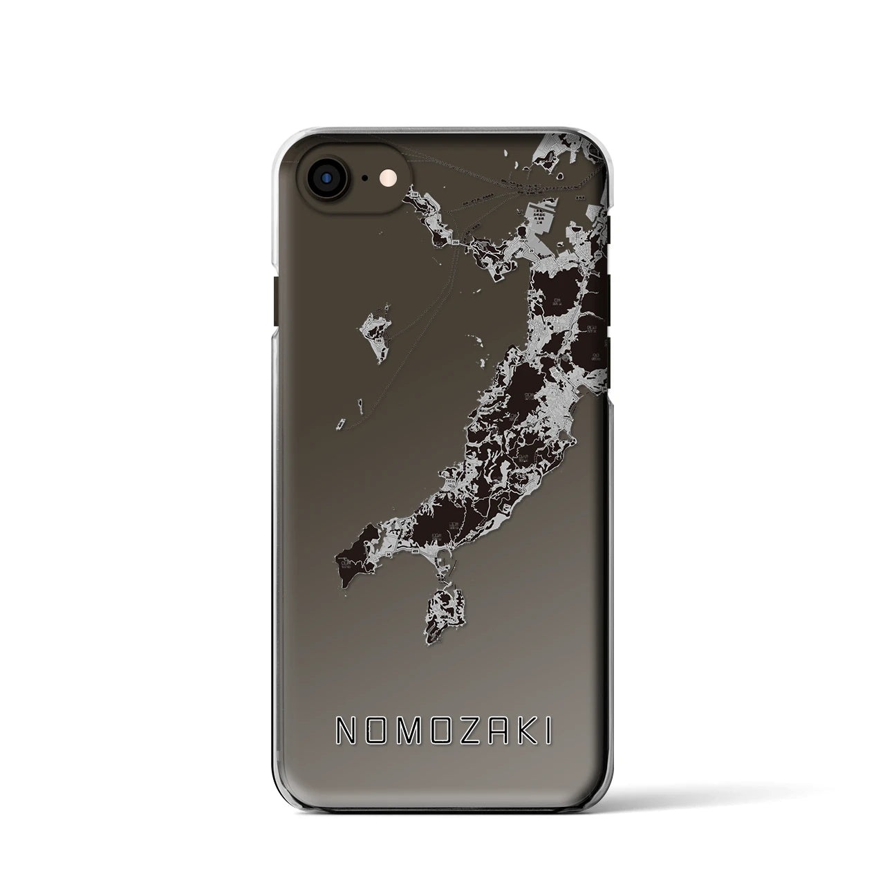 【野母崎(長崎県)】地図柄iPhoneケース(クリアタイプ)