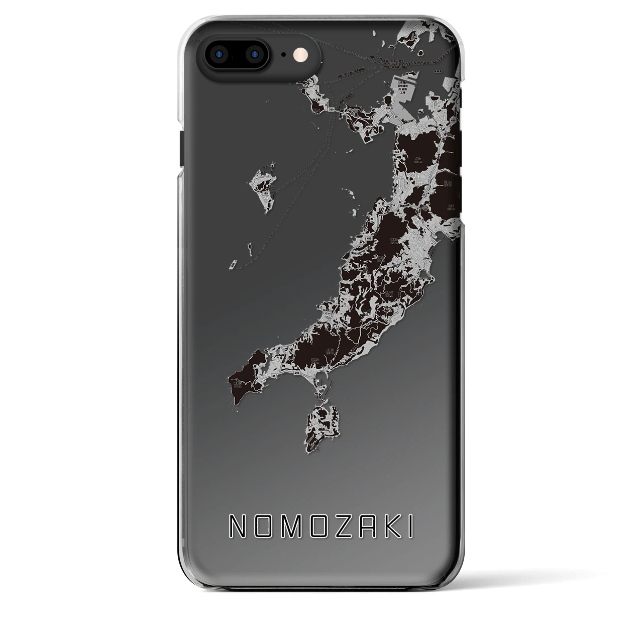 【野母崎(長崎県)】地図柄iPhoneケース(クリアタイプ)
