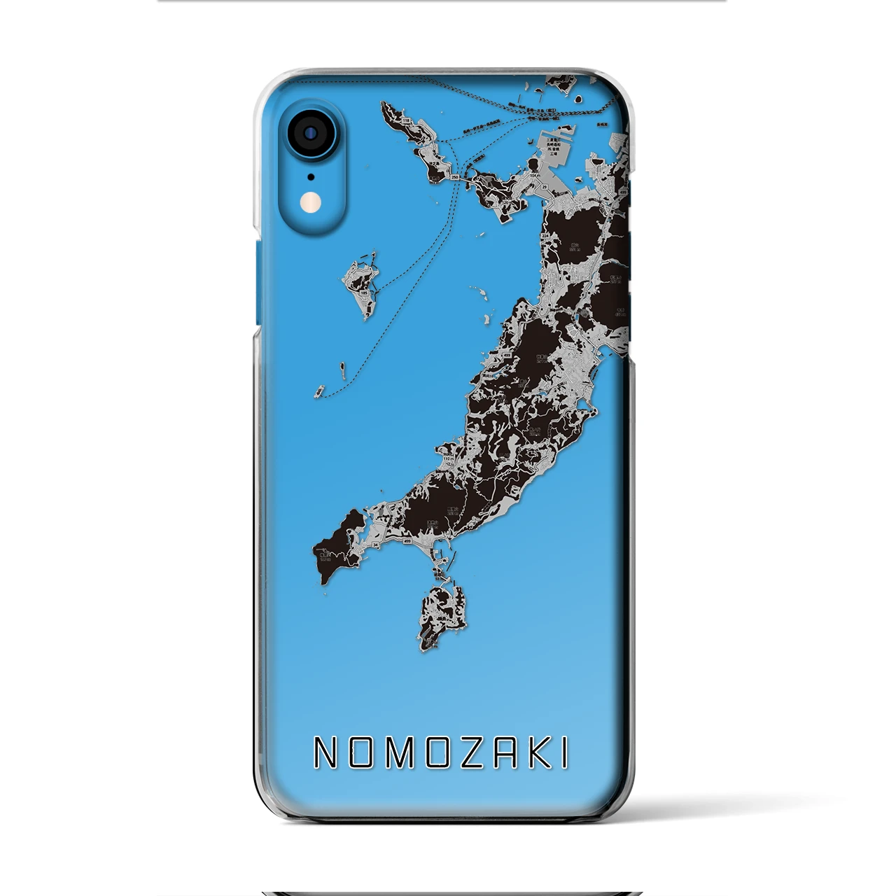 【野母崎(長崎県)】地図柄iPhoneケース(クリアタイプ)