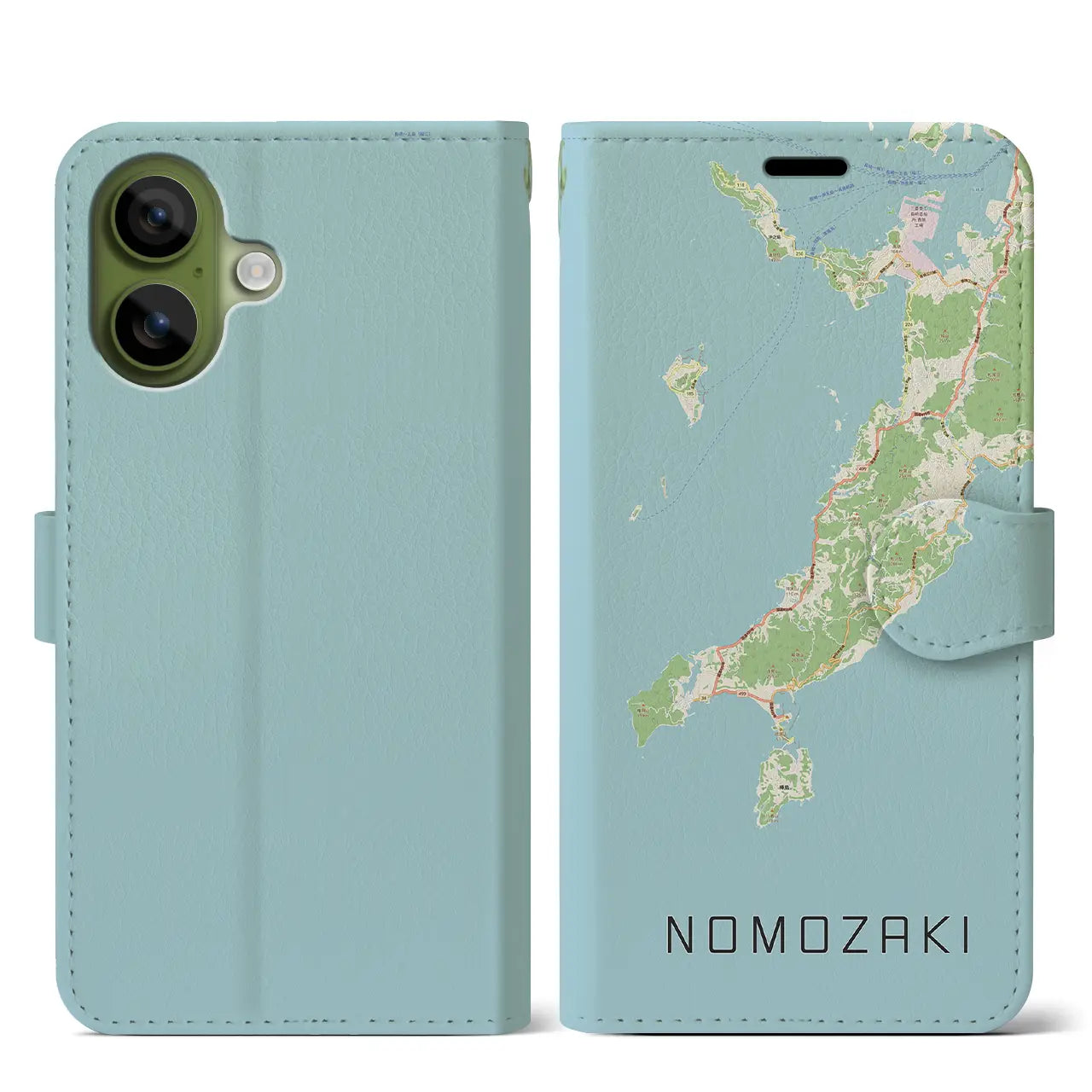 【野母崎(長崎県)】地図柄iPhoneケース(手帳タイプ)