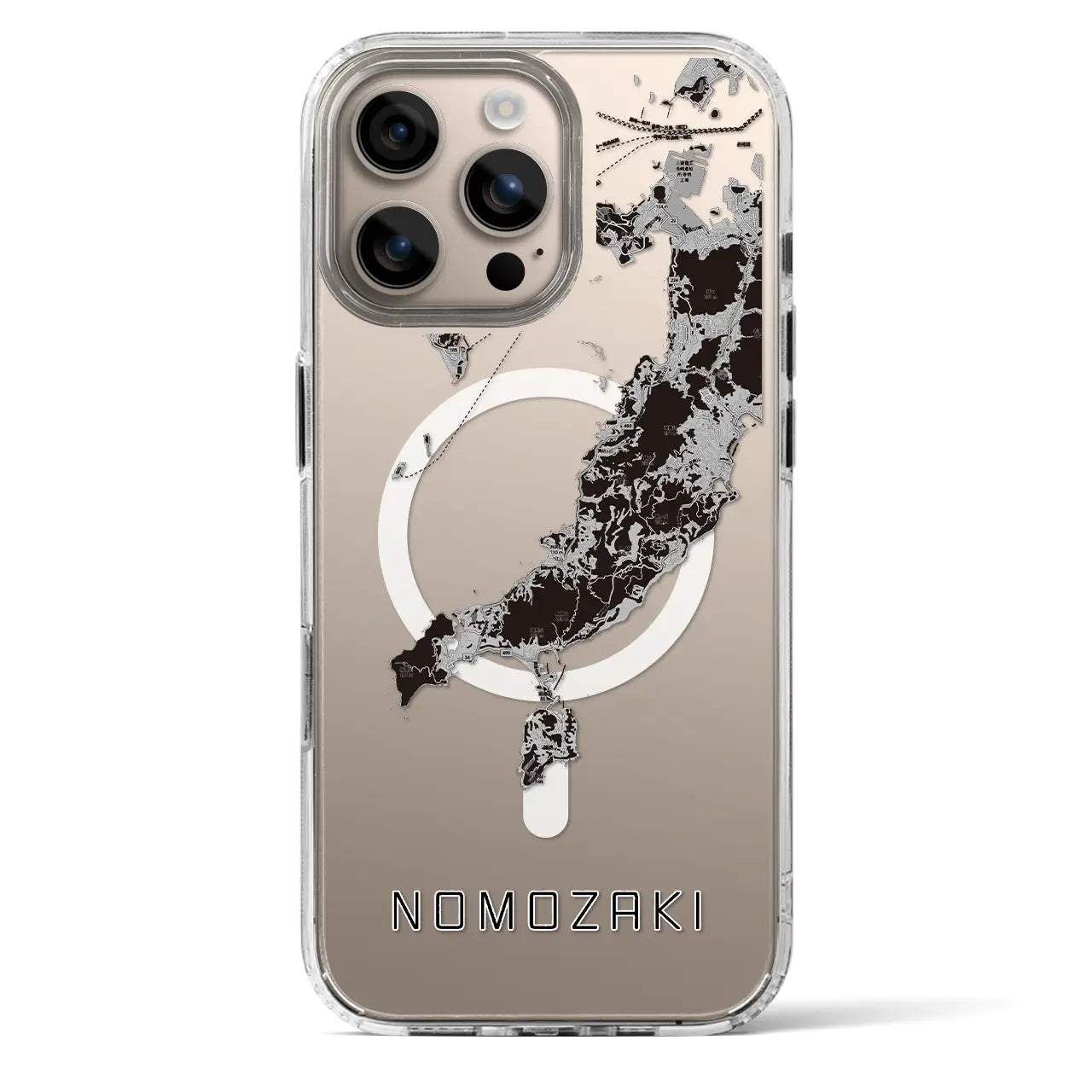 【野母崎(長崎県)】地図柄iPhoneケース(MagSafeタイプ)