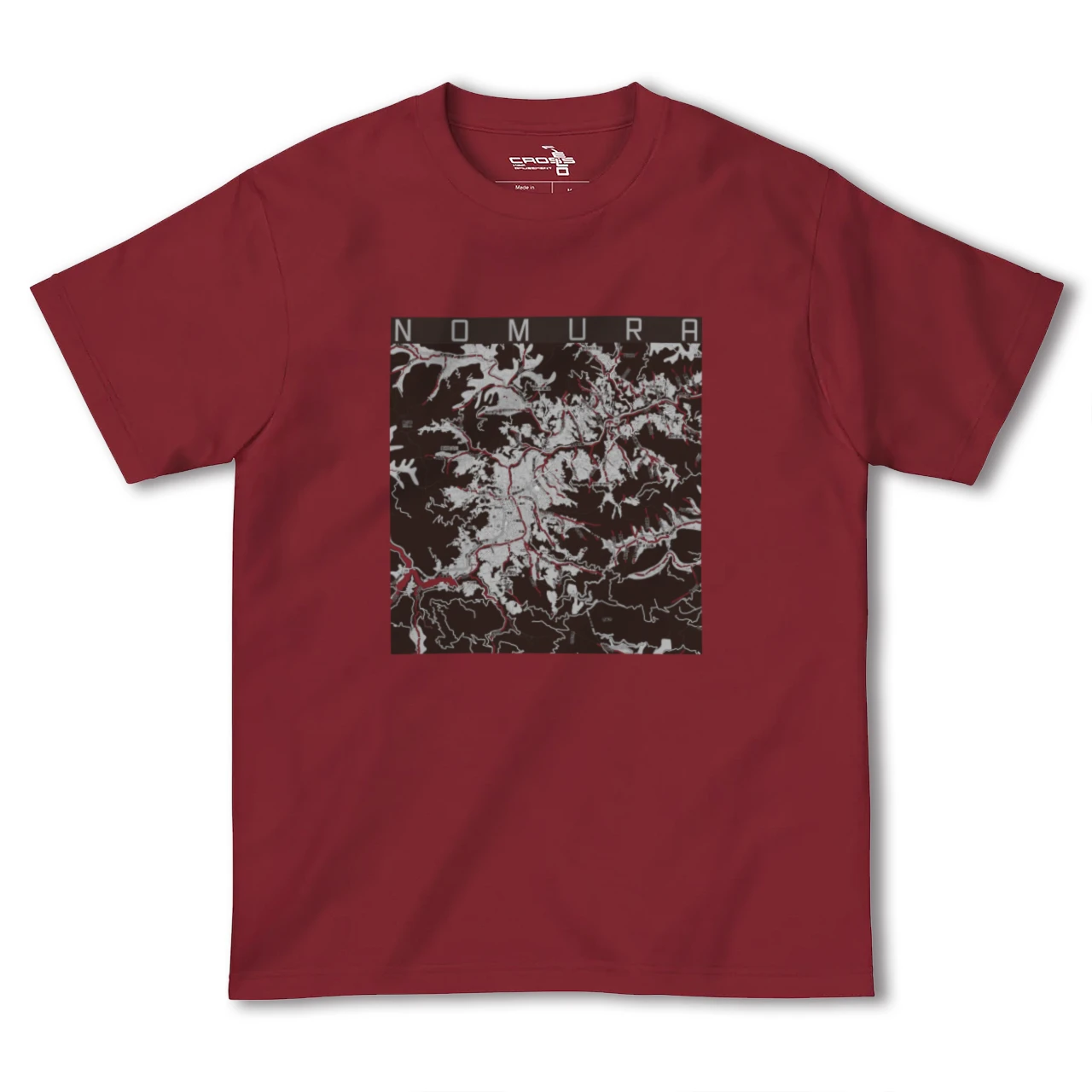 【野村(愛媛県)】地図柄ヘビーウェイトTシャツ