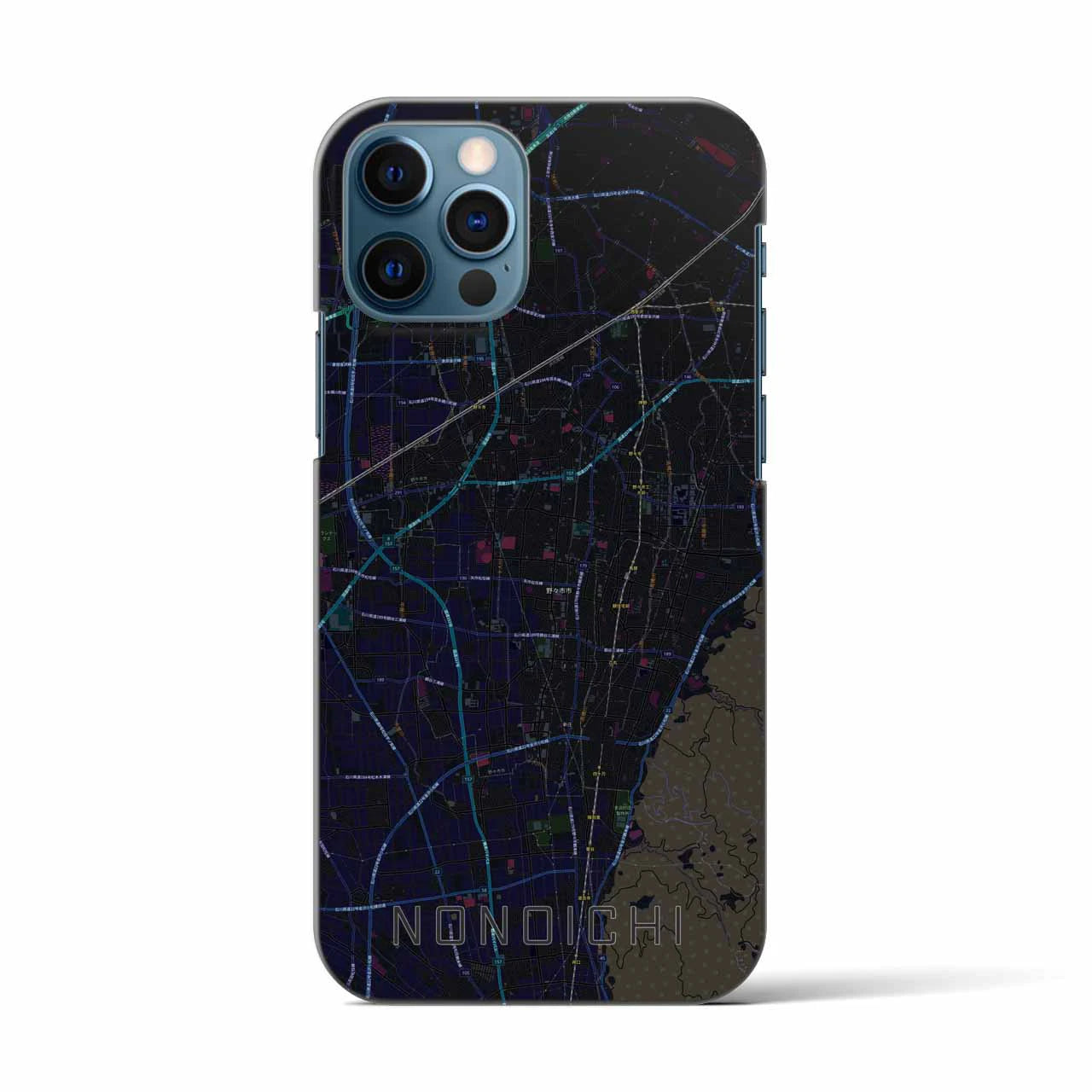 【野々市(石川県)】地図柄iPhoneケース(バックカバータイプ)
