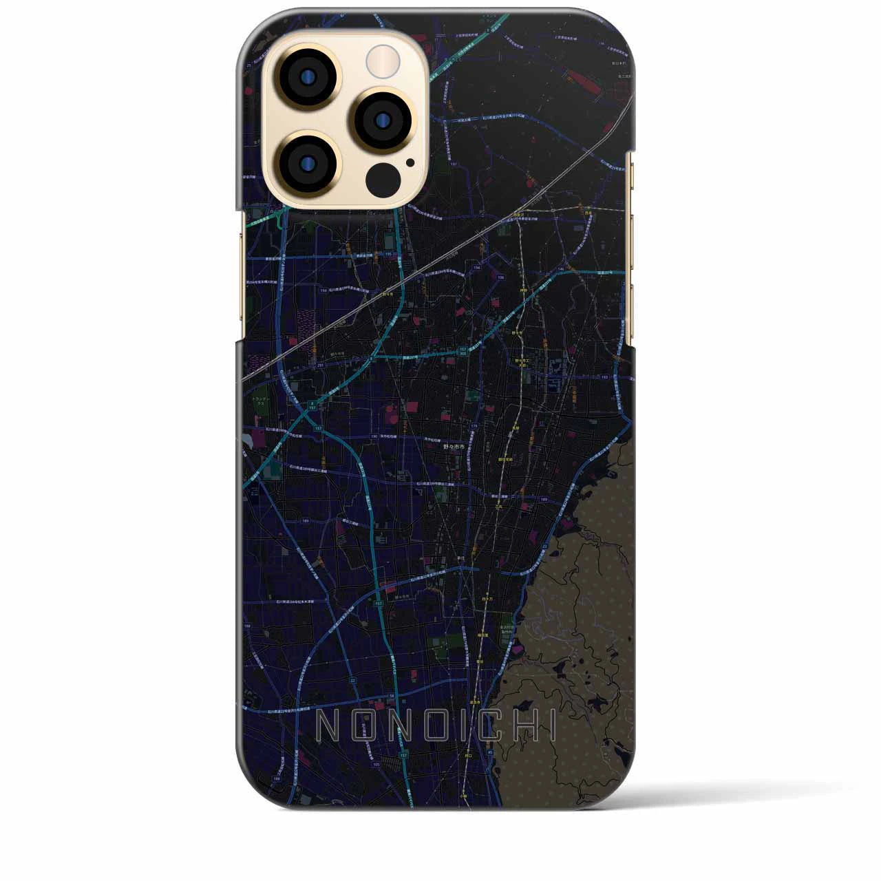 【野々市(石川県)】地図柄iPhoneケース(バックカバータイプ)
