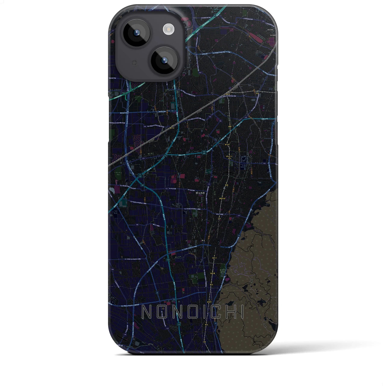 【野々市(石川県)】地図柄iPhoneケース(バックカバータイプ)