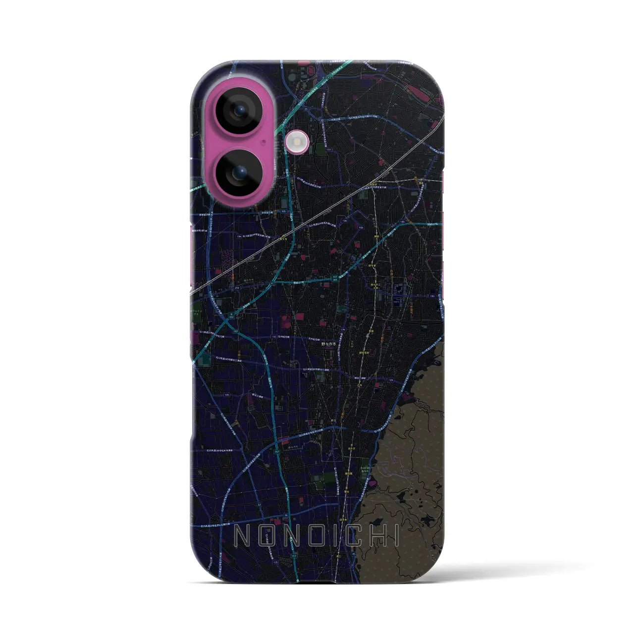 【野々市(石川県)】地図柄iPhoneケース(バックカバータイプ)