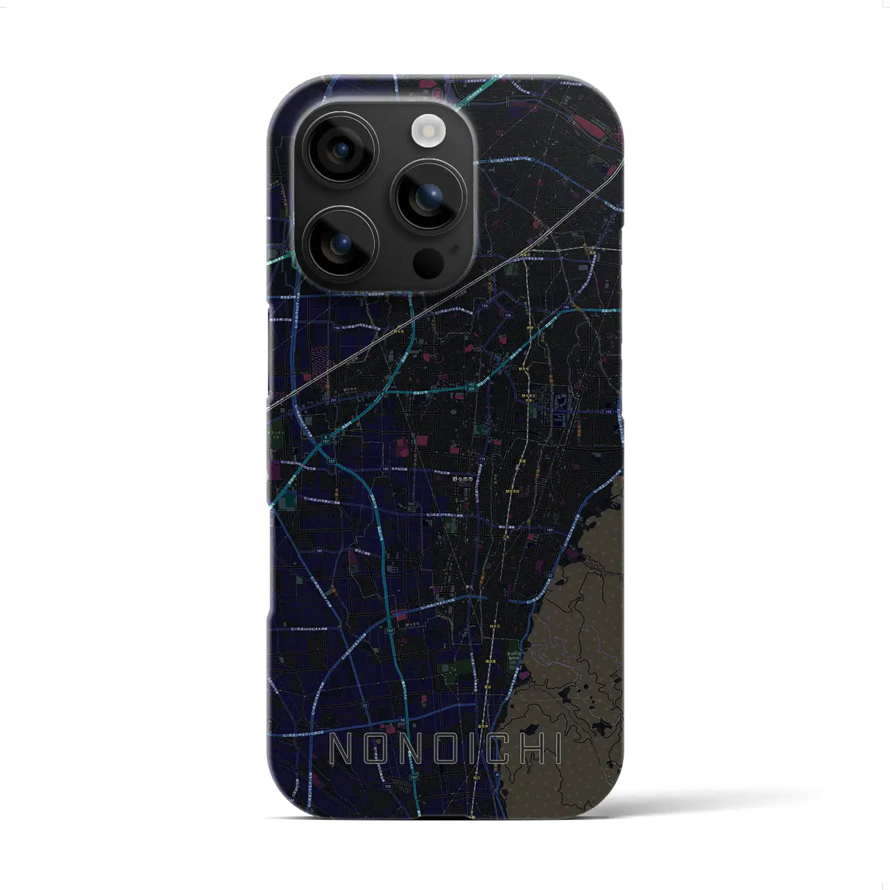 【野々市(石川県)】地図柄iPhoneケース(バックカバータイプ)