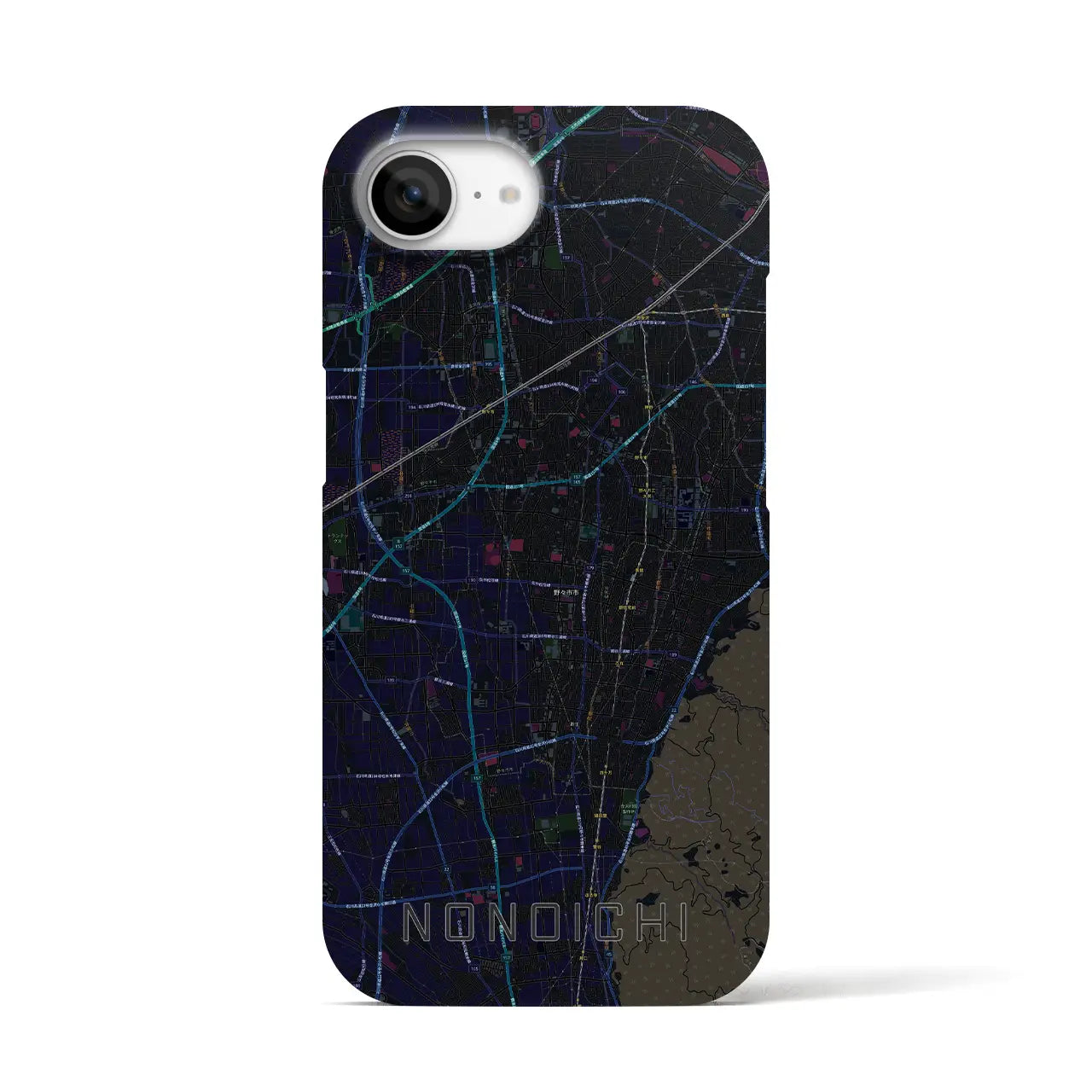 【野々市(石川県)】地図柄iPhoneケース(バックカバータイプ)