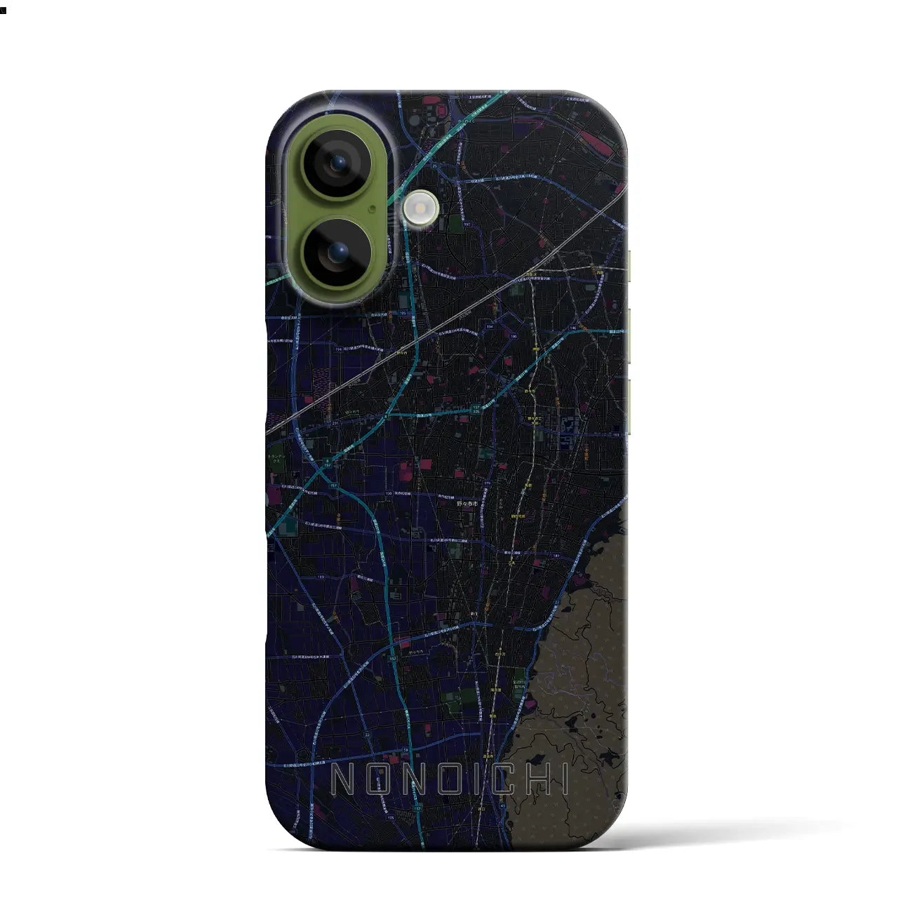 【野々市(石川県)】地図柄iPhoneケース(バックカバータイプ)