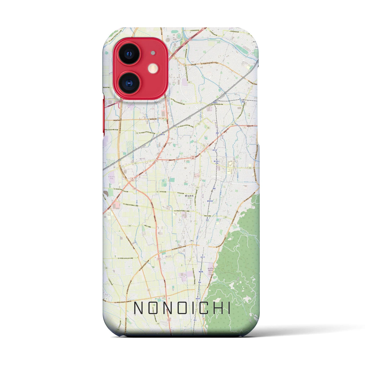 【野々市(石川県)】地図柄iPhoneケース(バックカバータイプ)