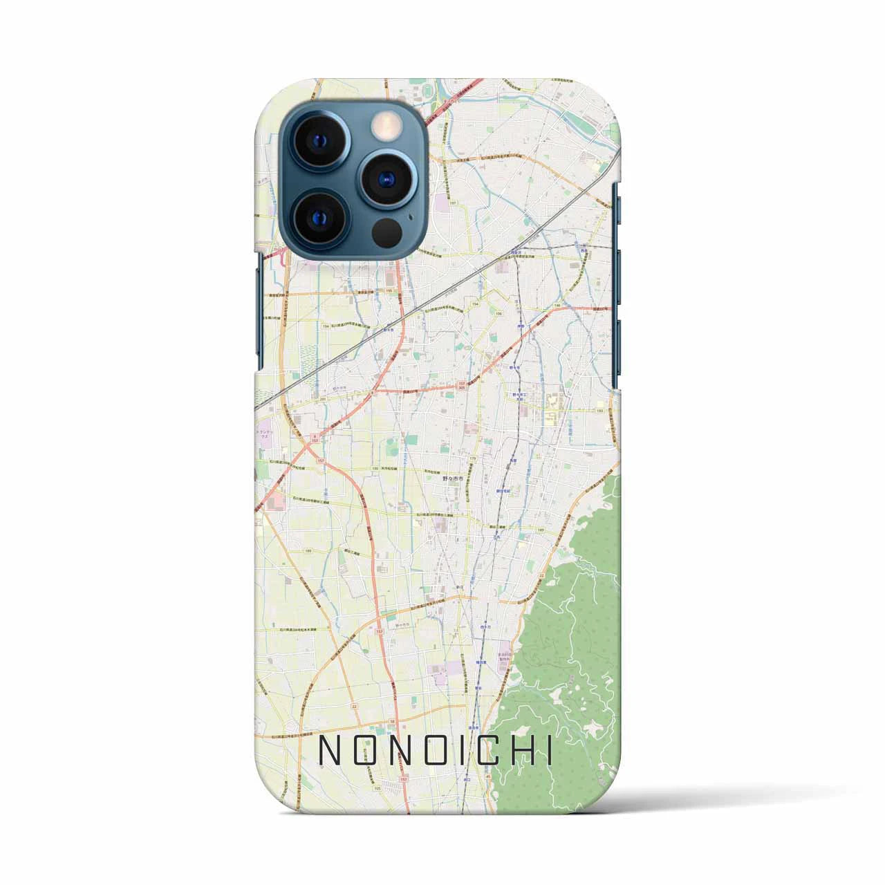 【野々市(石川県)】地図柄iPhoneケース(バックカバータイプ)