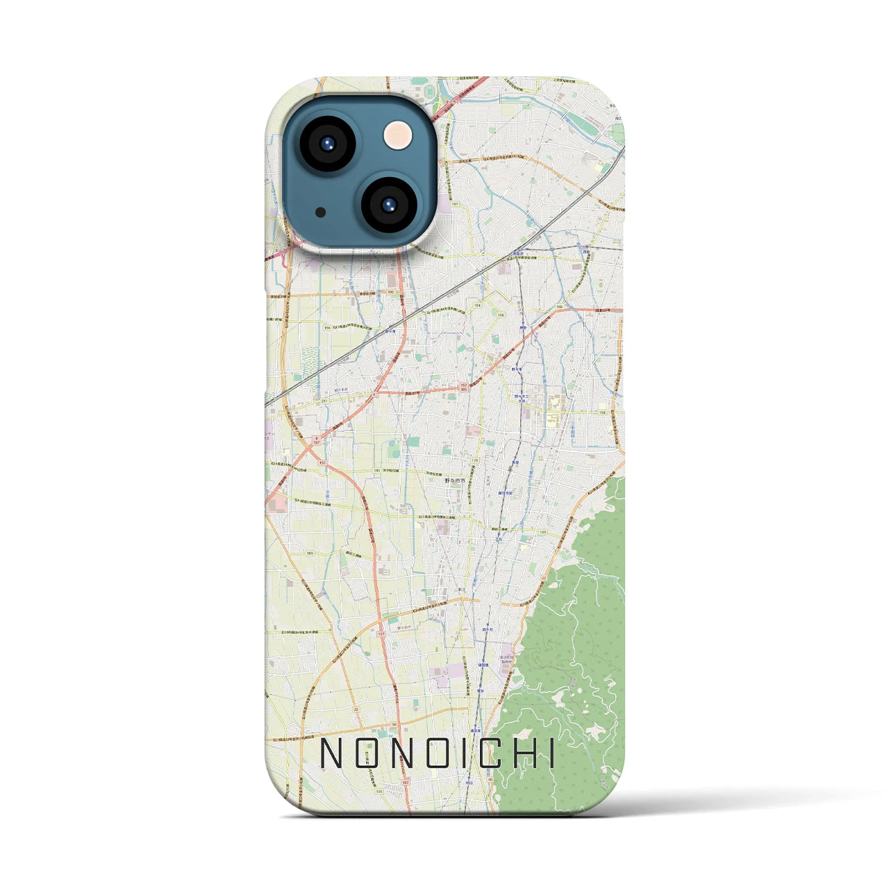 【野々市(石川県)】地図柄iPhoneケース(バックカバータイプ)