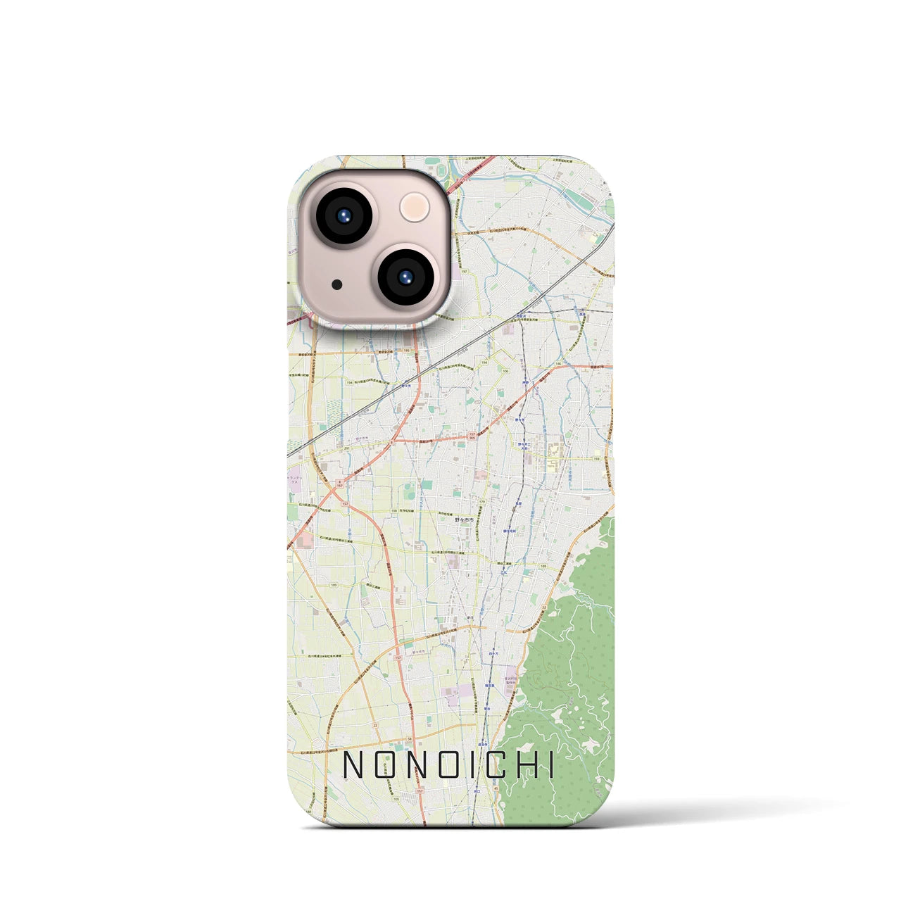 【野々市(石川県)】地図柄iPhoneケース(バックカバータイプ)