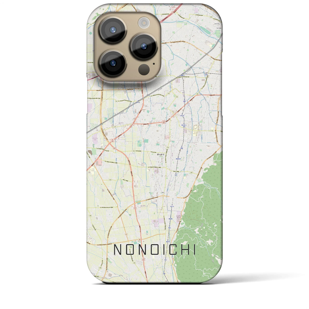 【野々市(石川県)】地図柄iPhoneケース(バックカバータイプ)