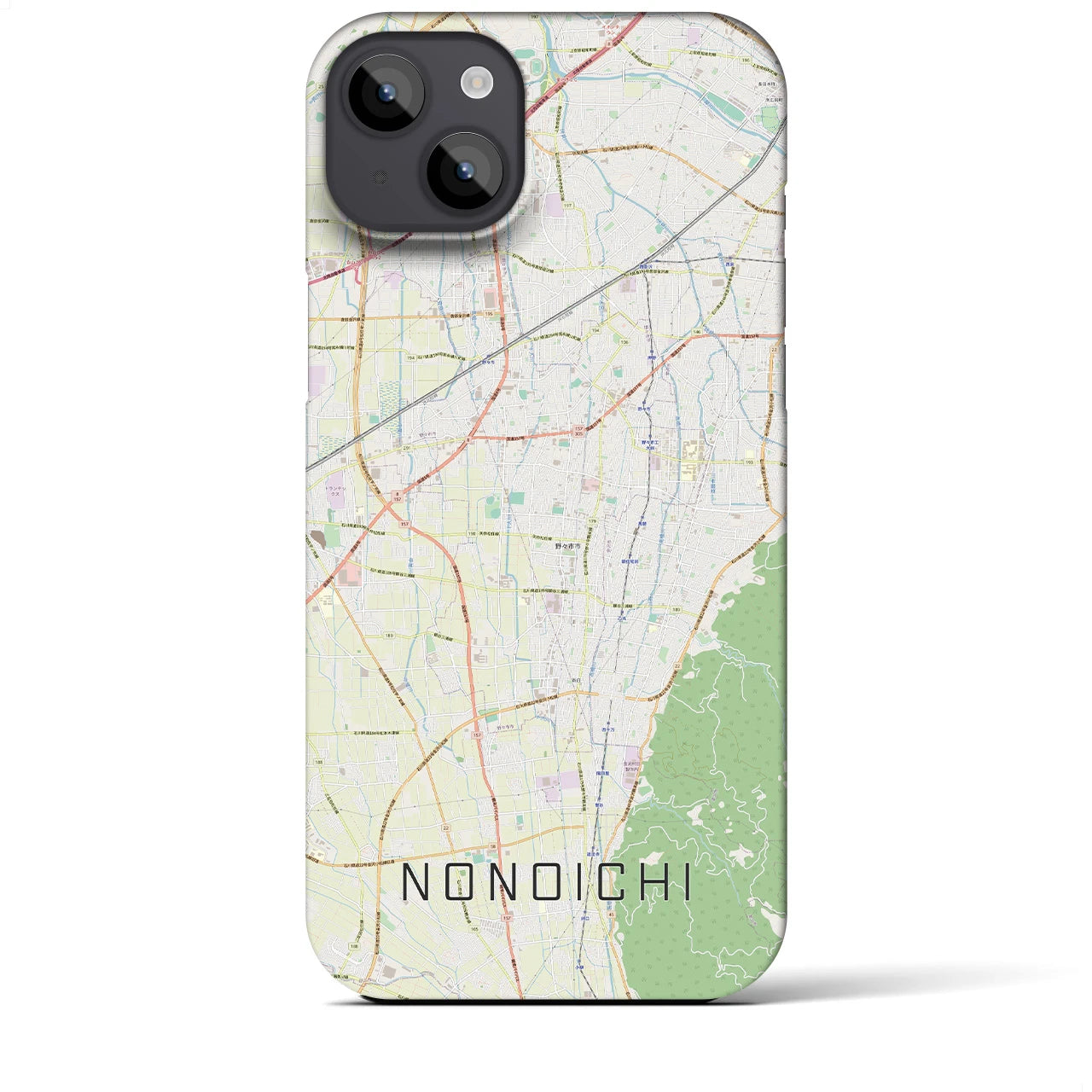 【野々市(石川県)】地図柄iPhoneケース(バックカバータイプ)