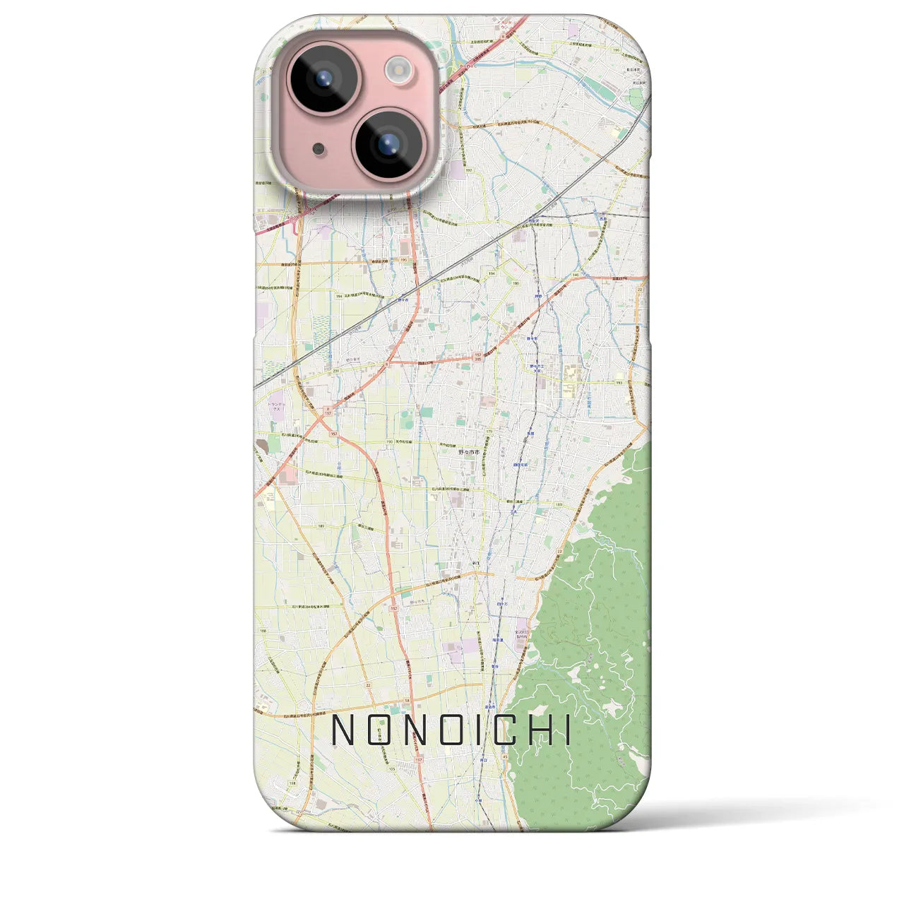 【野々市(石川県)】地図柄iPhoneケース(バックカバータイプ)