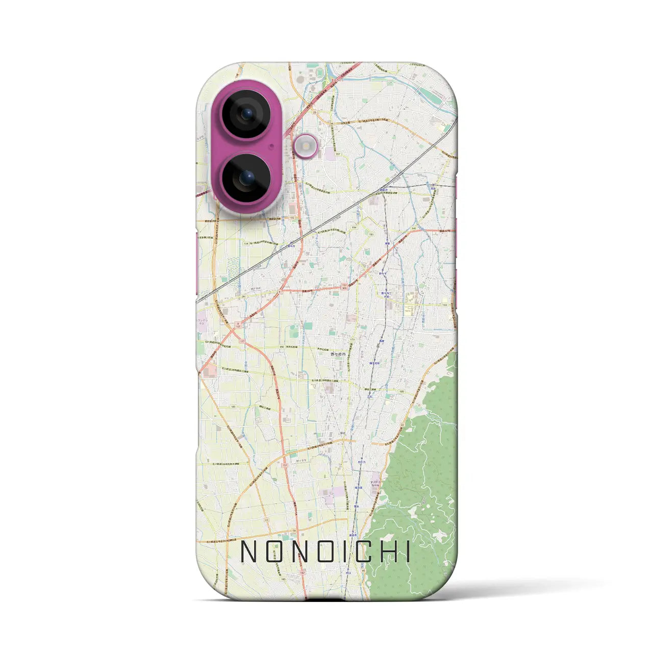 【野々市(石川県)】地図柄iPhoneケース(バックカバータイプ)