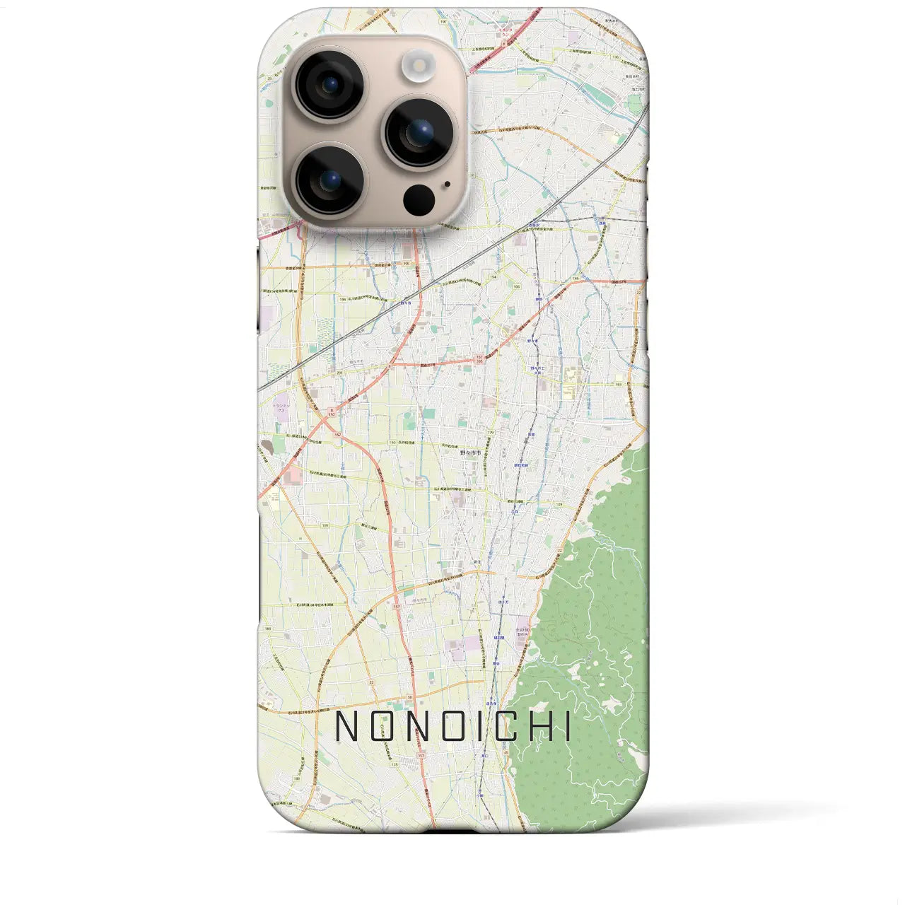 【野々市(石川県)】地図柄iPhoneケース(バックカバータイプ)