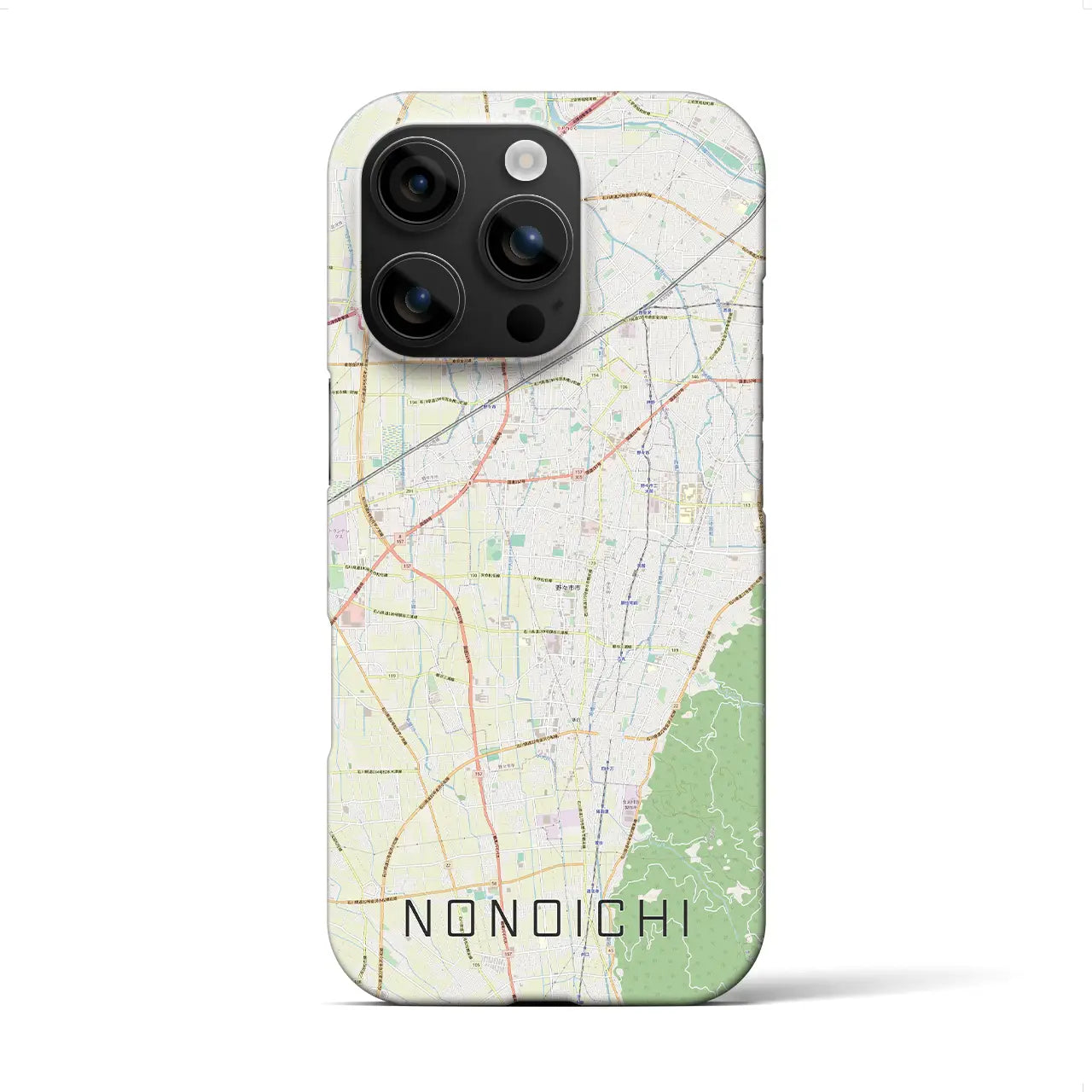 【野々市(石川県)】地図柄iPhoneケース(バックカバータイプ)