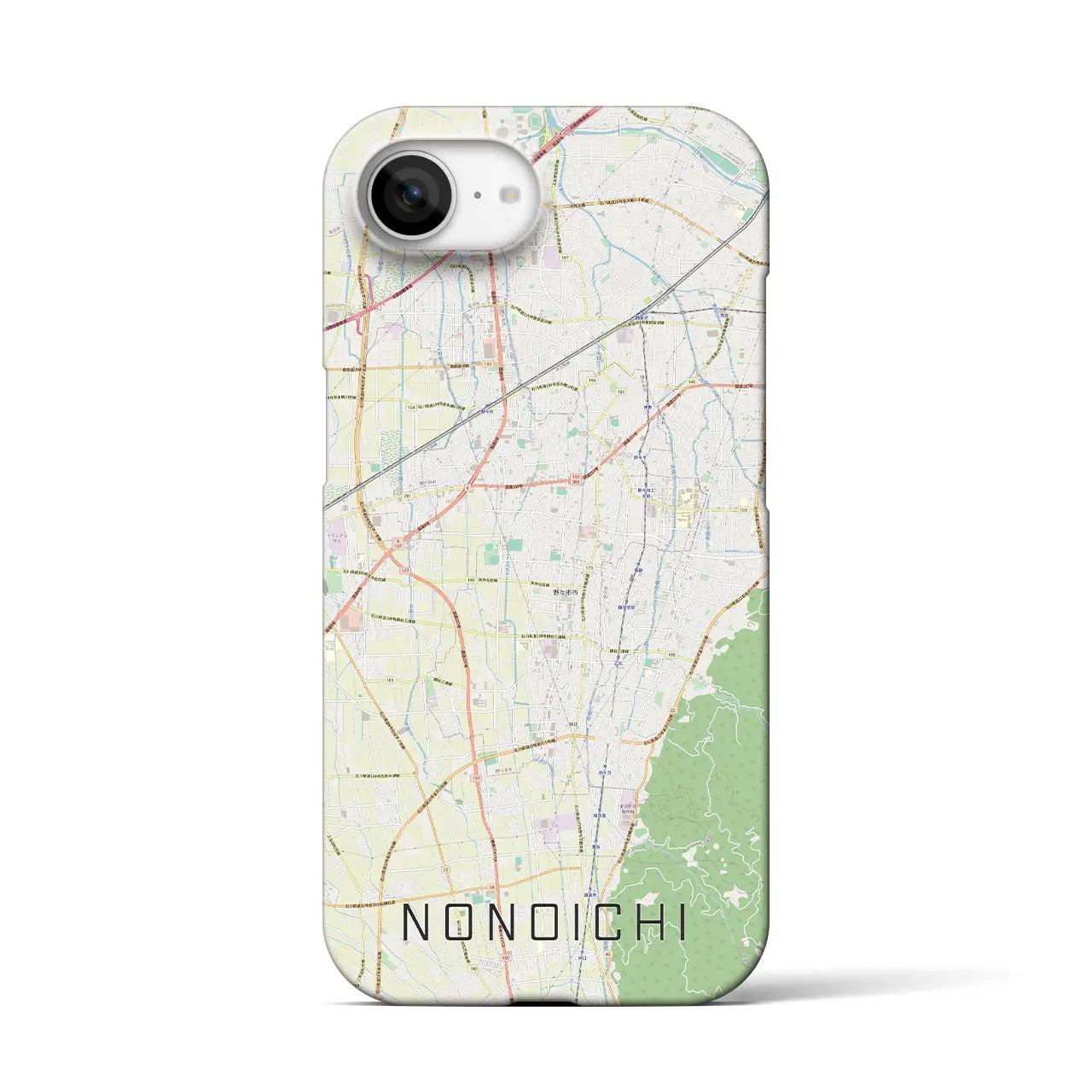 【野々市(石川県)】地図柄iPhoneケース(バックカバータイプ)