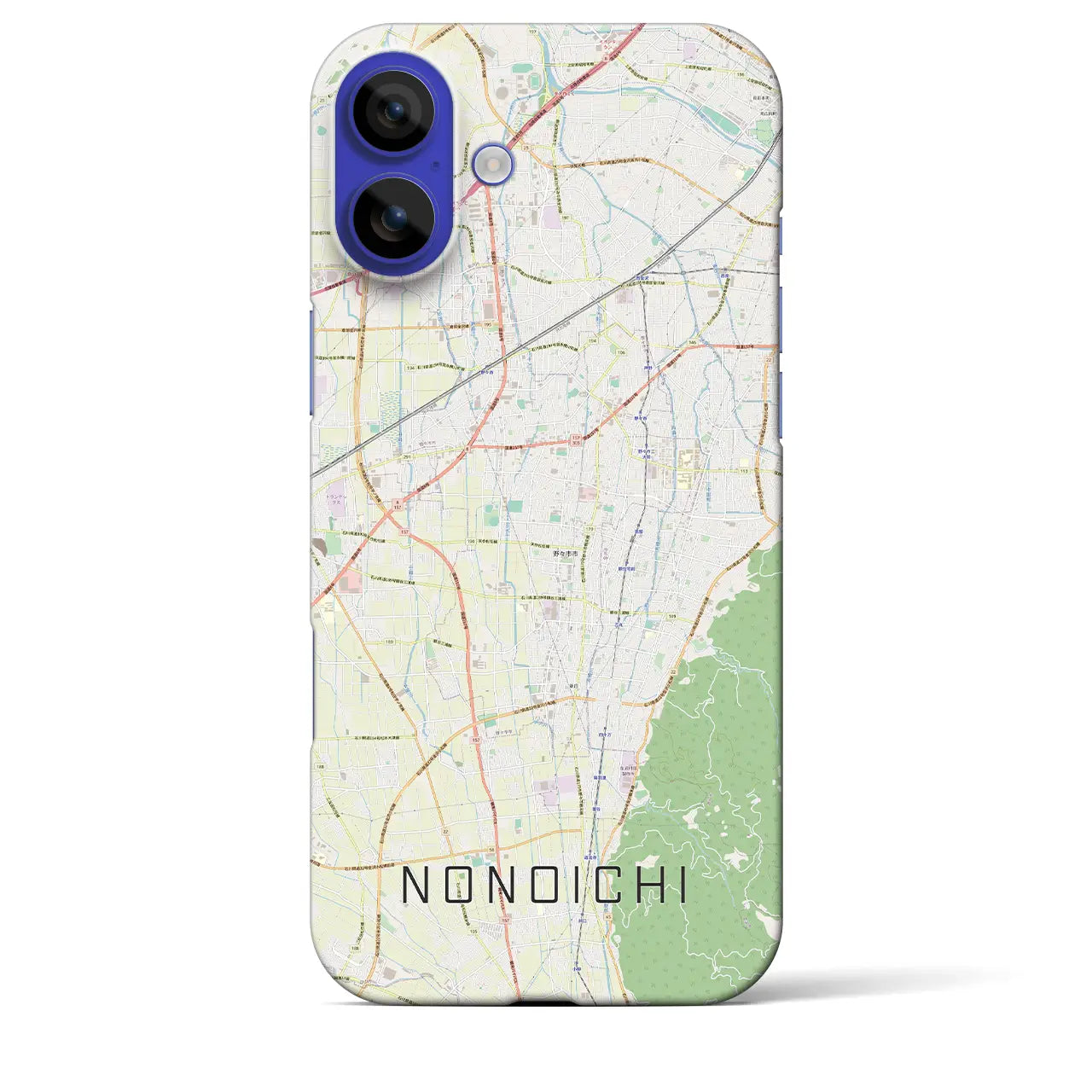 【野々市(石川県)】地図柄iPhoneケース(バックカバータイプ)